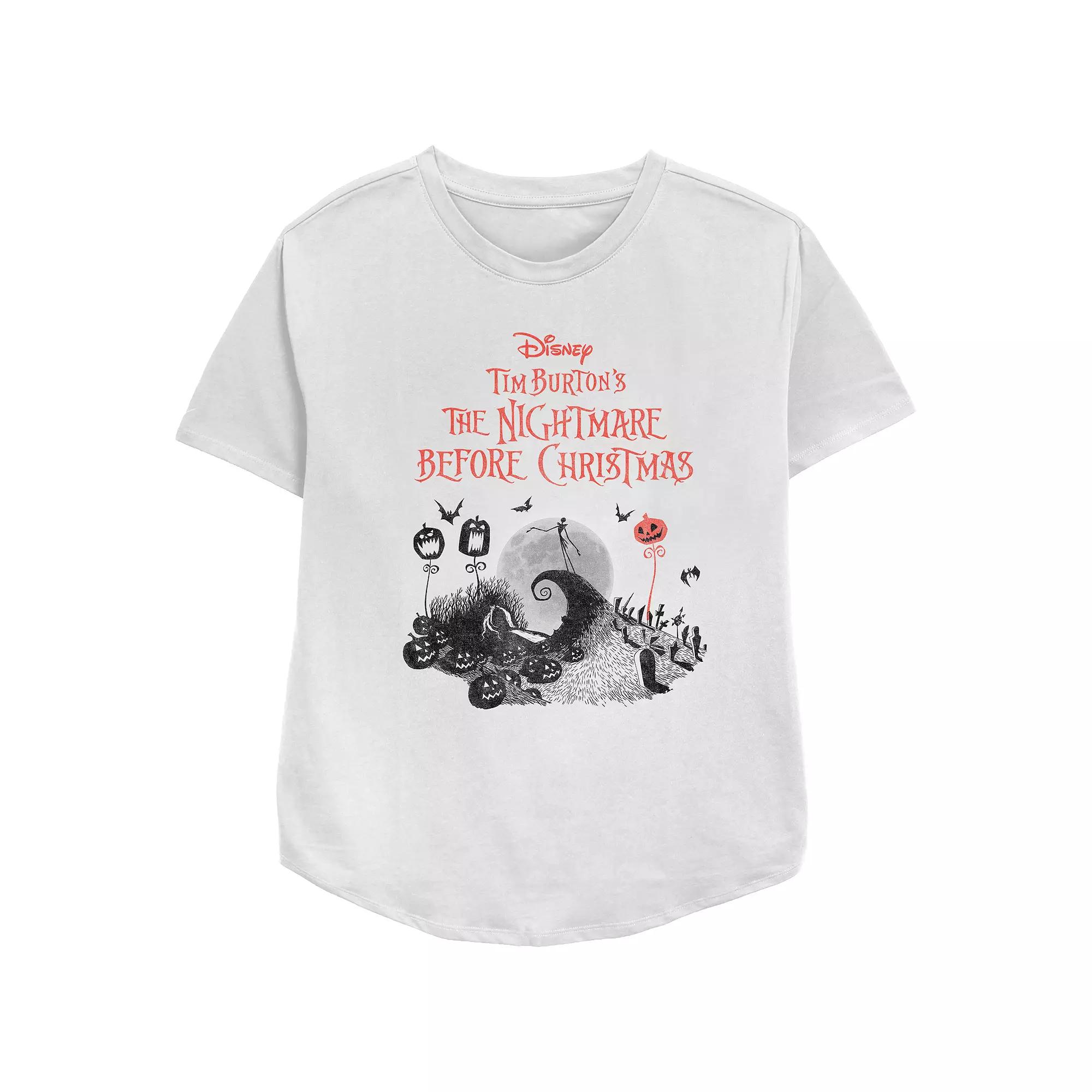 Disney's The Nightmare Before Christmas Halloween Title Logo Women's Relaxed Fit Graphic Tee,  Product Image