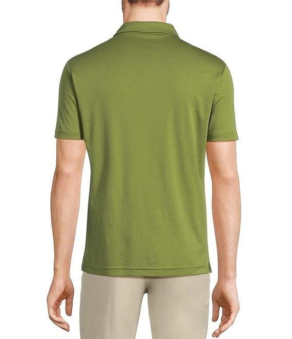 Murano Liquid Luxury Slim Fit Solid Interlock Short Sleeve Polo Shirt Product Image
