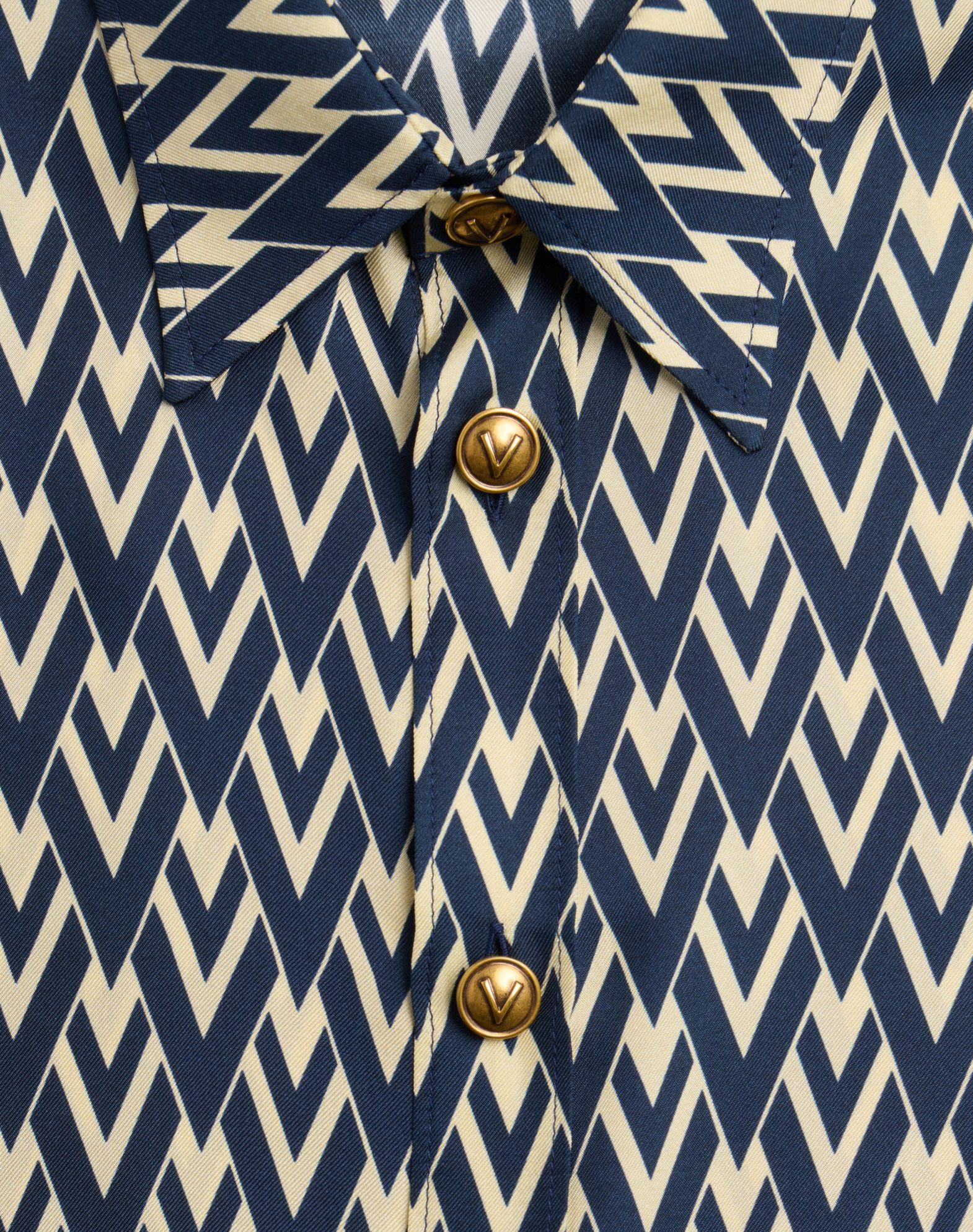 Silk Twill Shirt With Toute La V Print Product Image