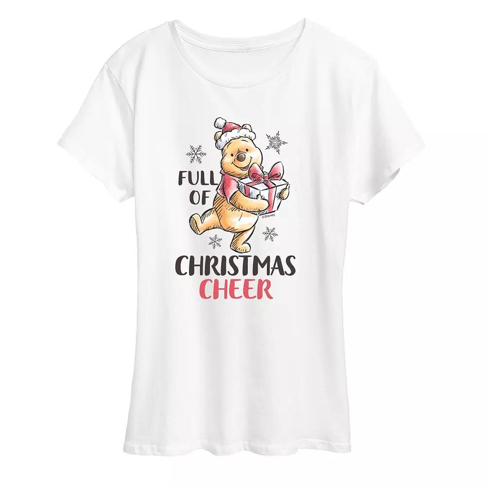 Disney's Winnie The Pooh Women's Christmas Cheer Graphic Tee, Girl's,  Product Image