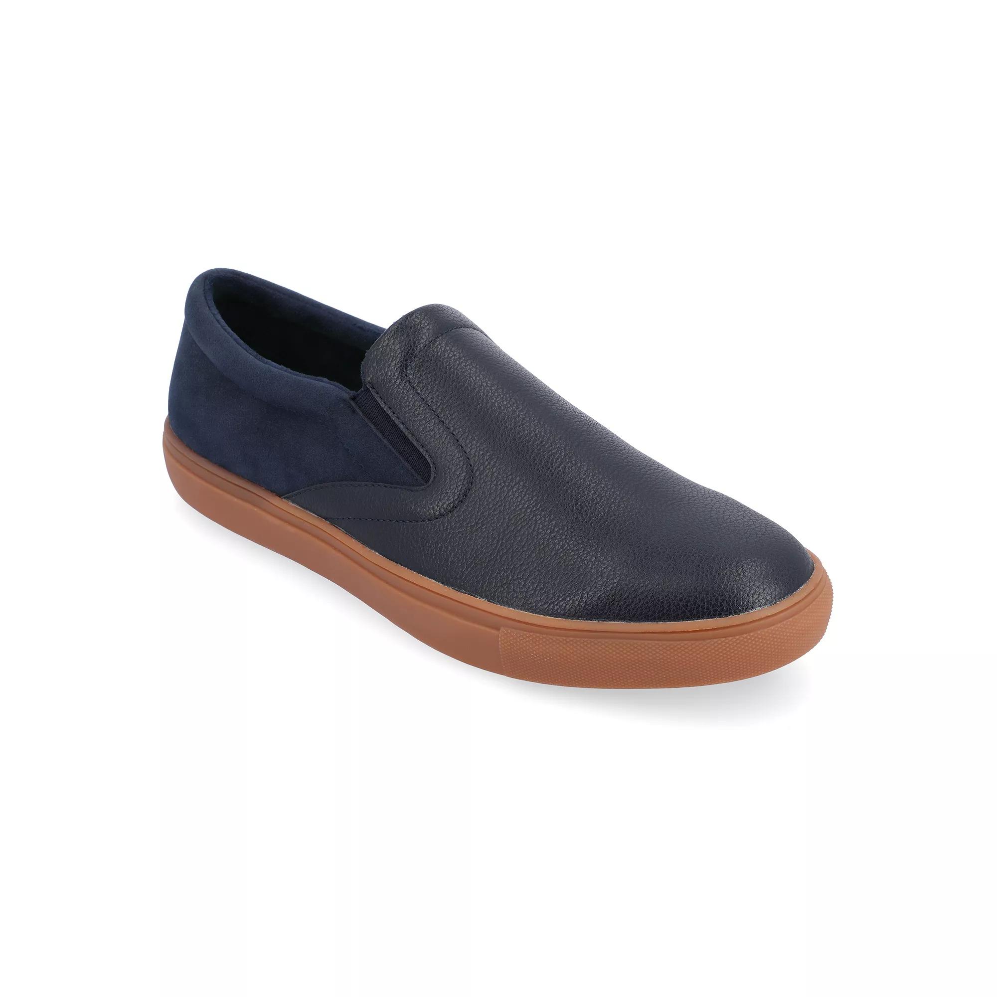 VANCE Wendall Mens Slip-On Sneakers Blue Product Image