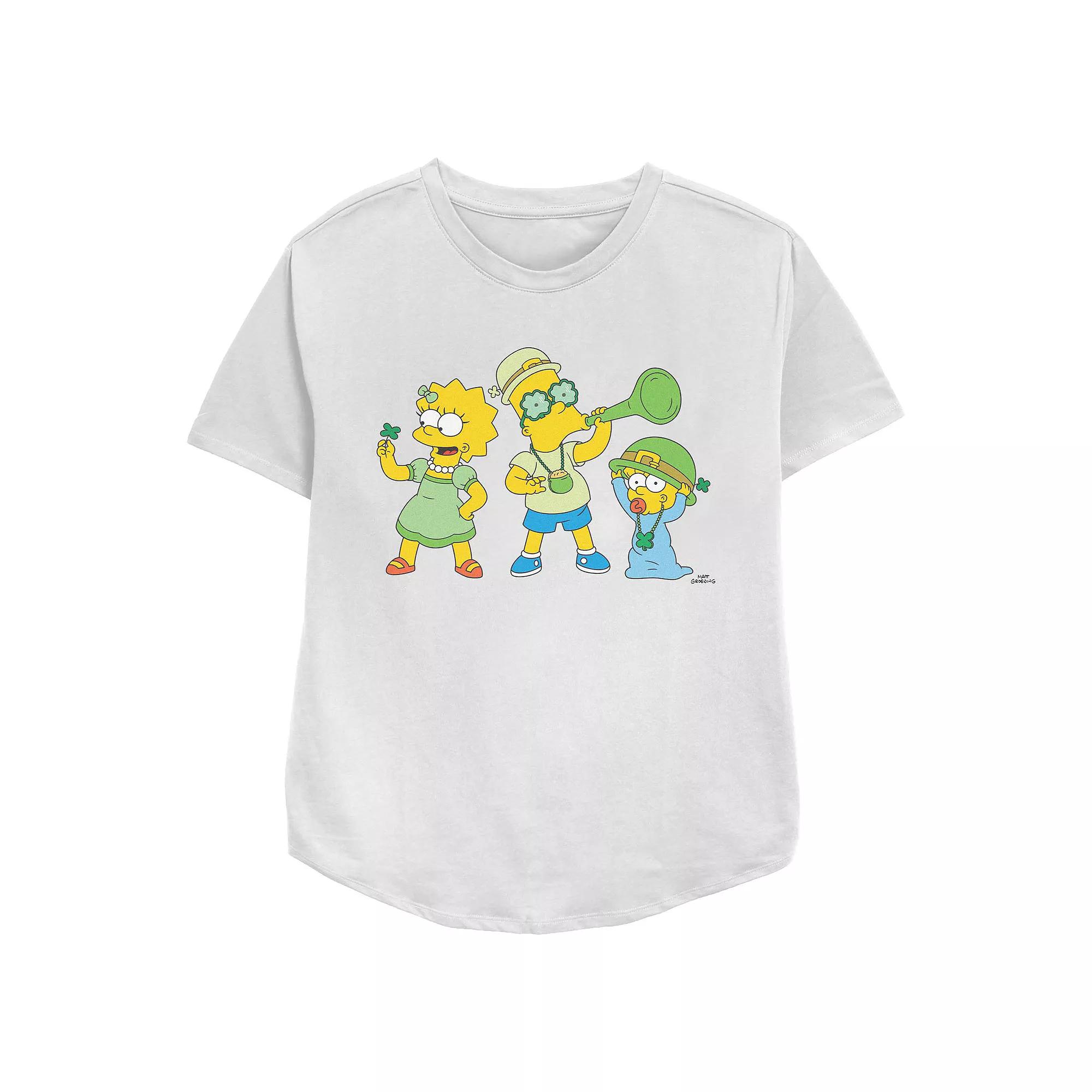 Women's The Simpsons St. Patrick's Day Party Relaxed Fit Graphic Tee,  Product Image