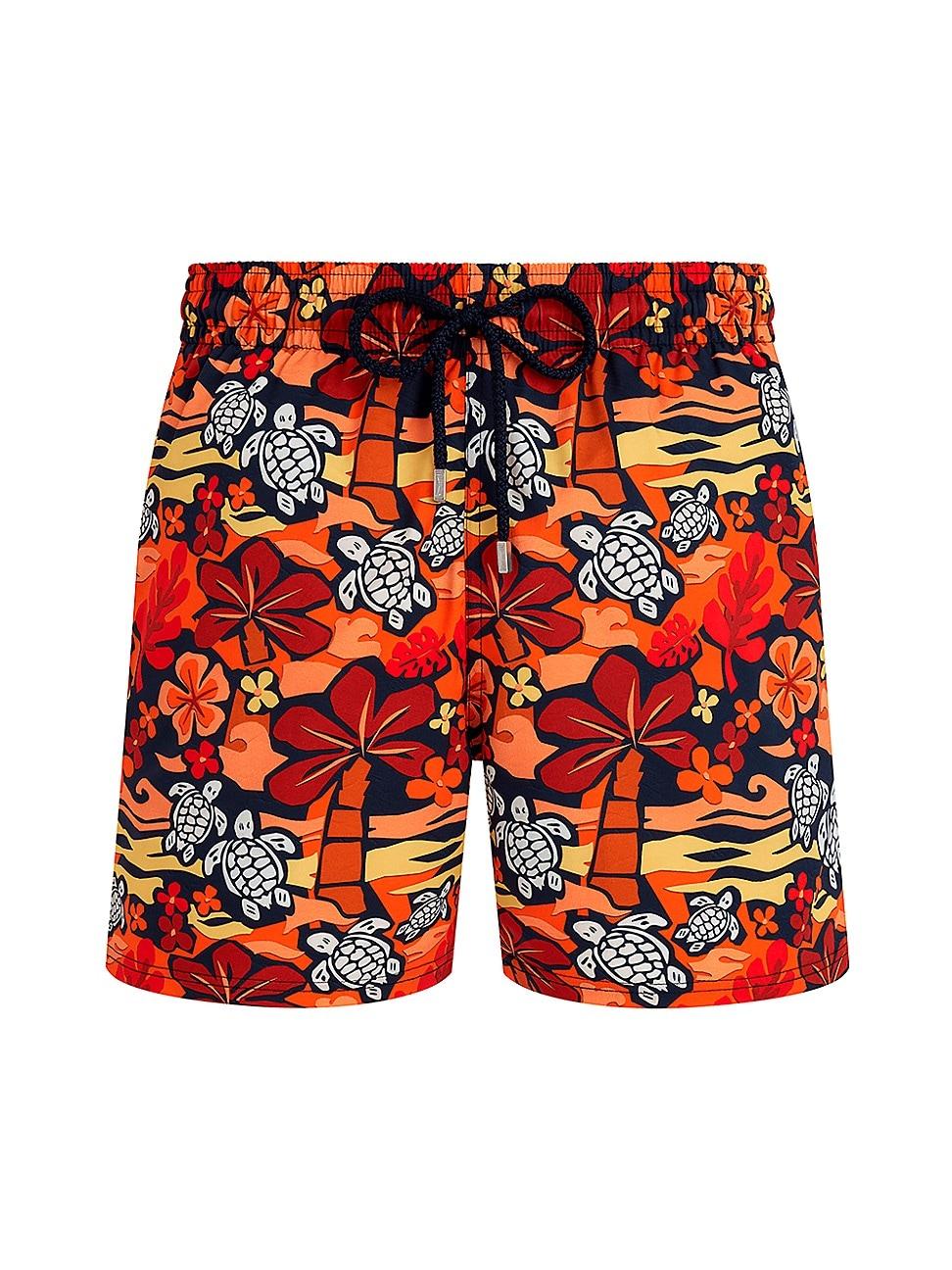 Mens Turtles & Palm Trees Swim Shorts Product Image