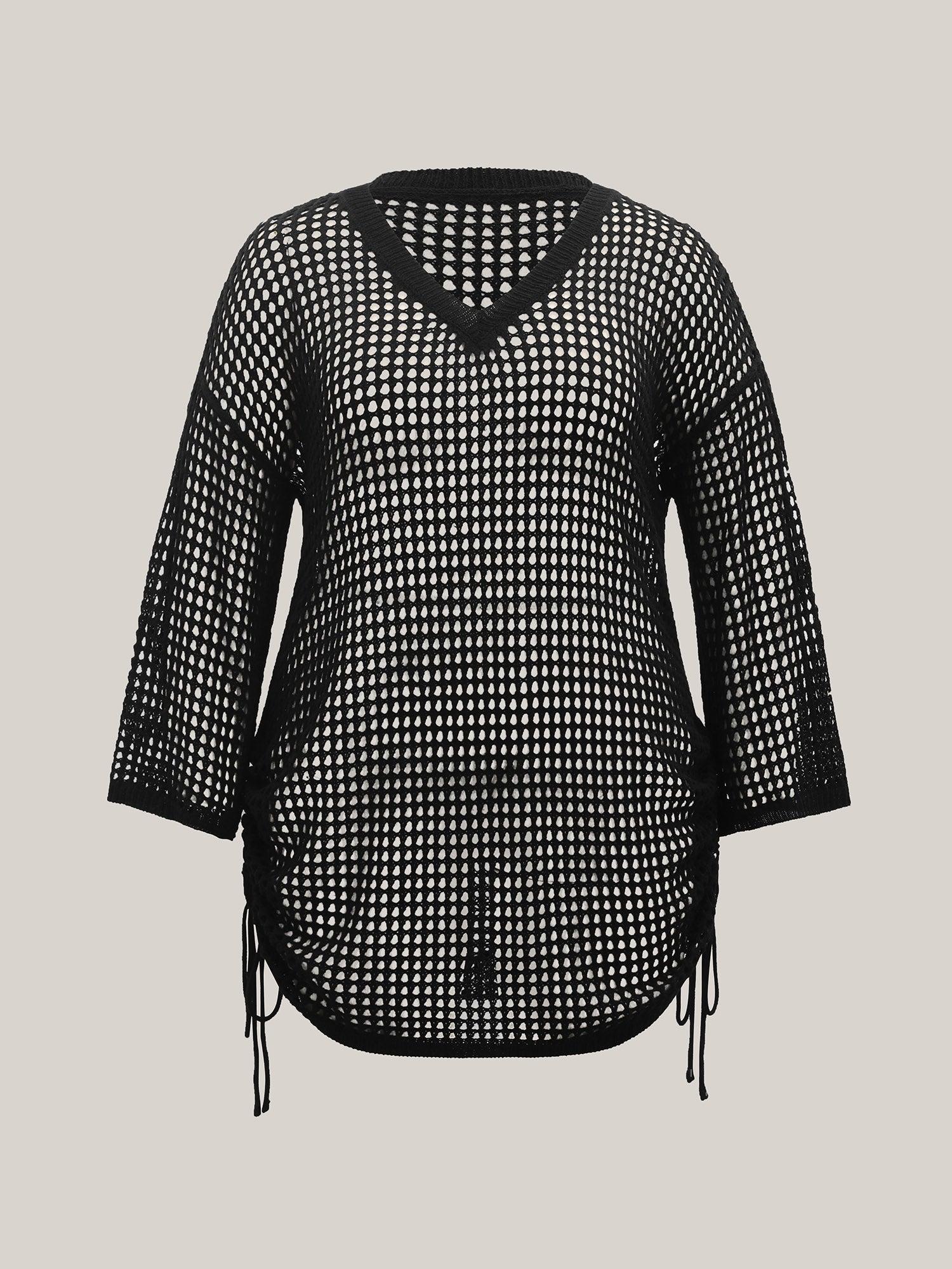 Side Drawstring Cut-Out Swim Cover-Up Female Product Image