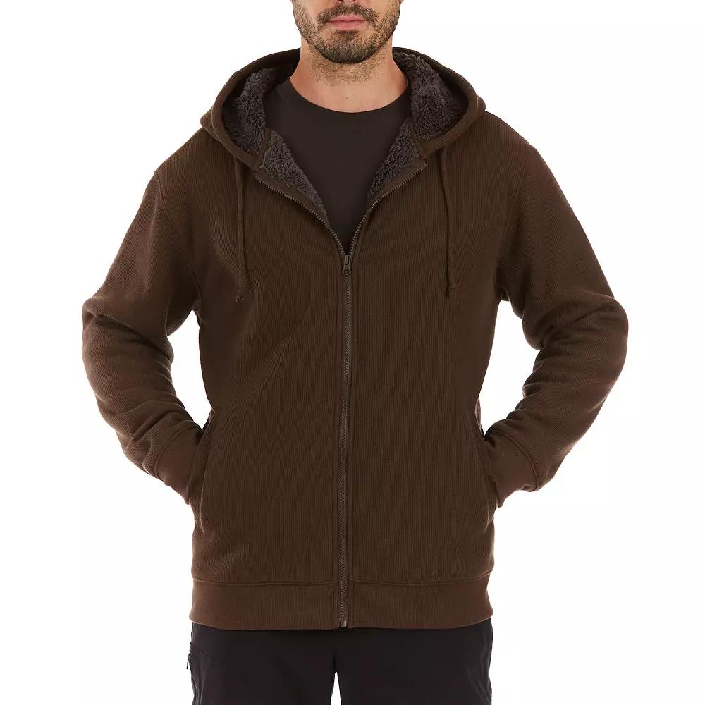 Big & Tall Smith's Workwear Sherpa-Bonded Thermal Knit Hooded Jacket, Men's,  Product Image