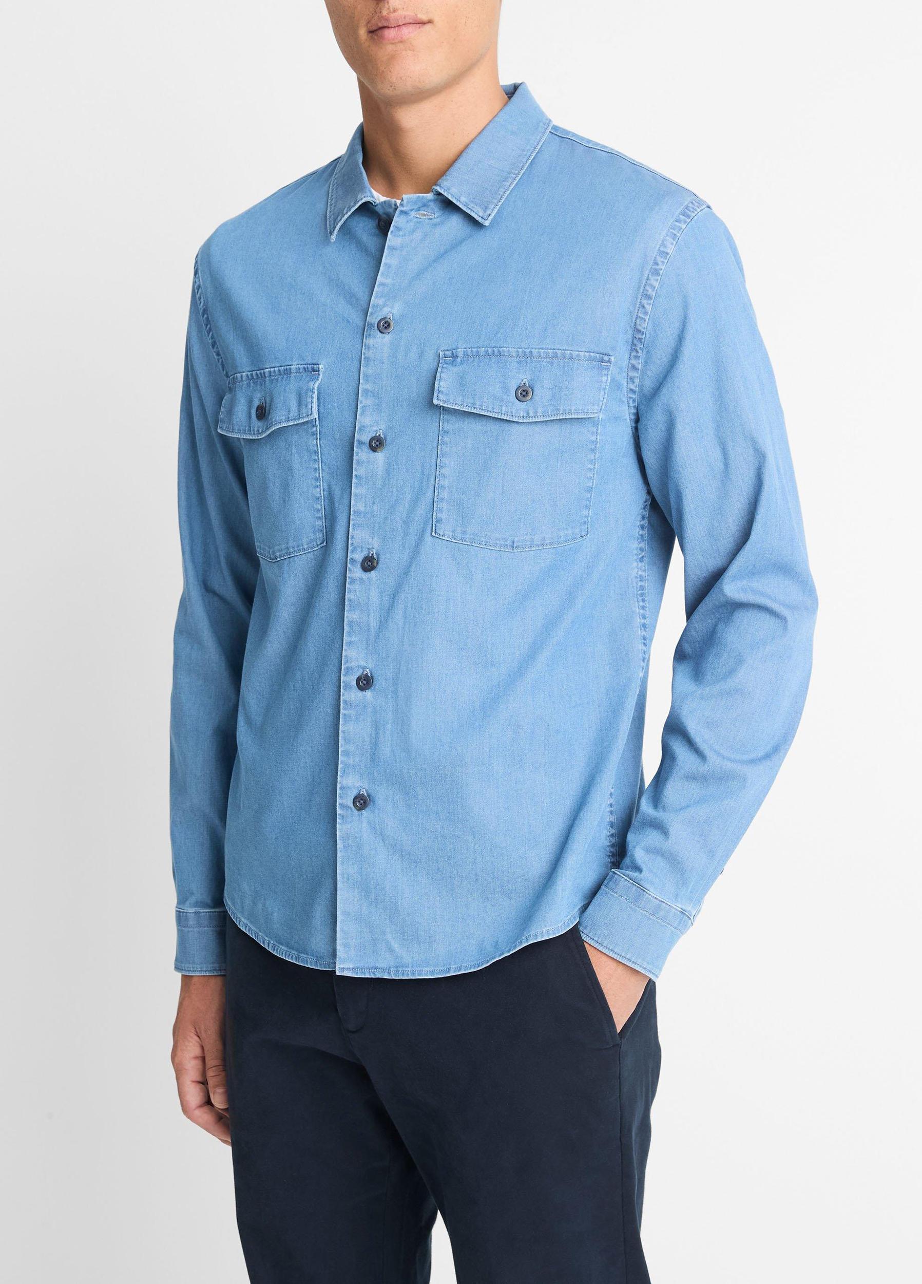 Double Patch-Pocket Cotton Shirt Product Image