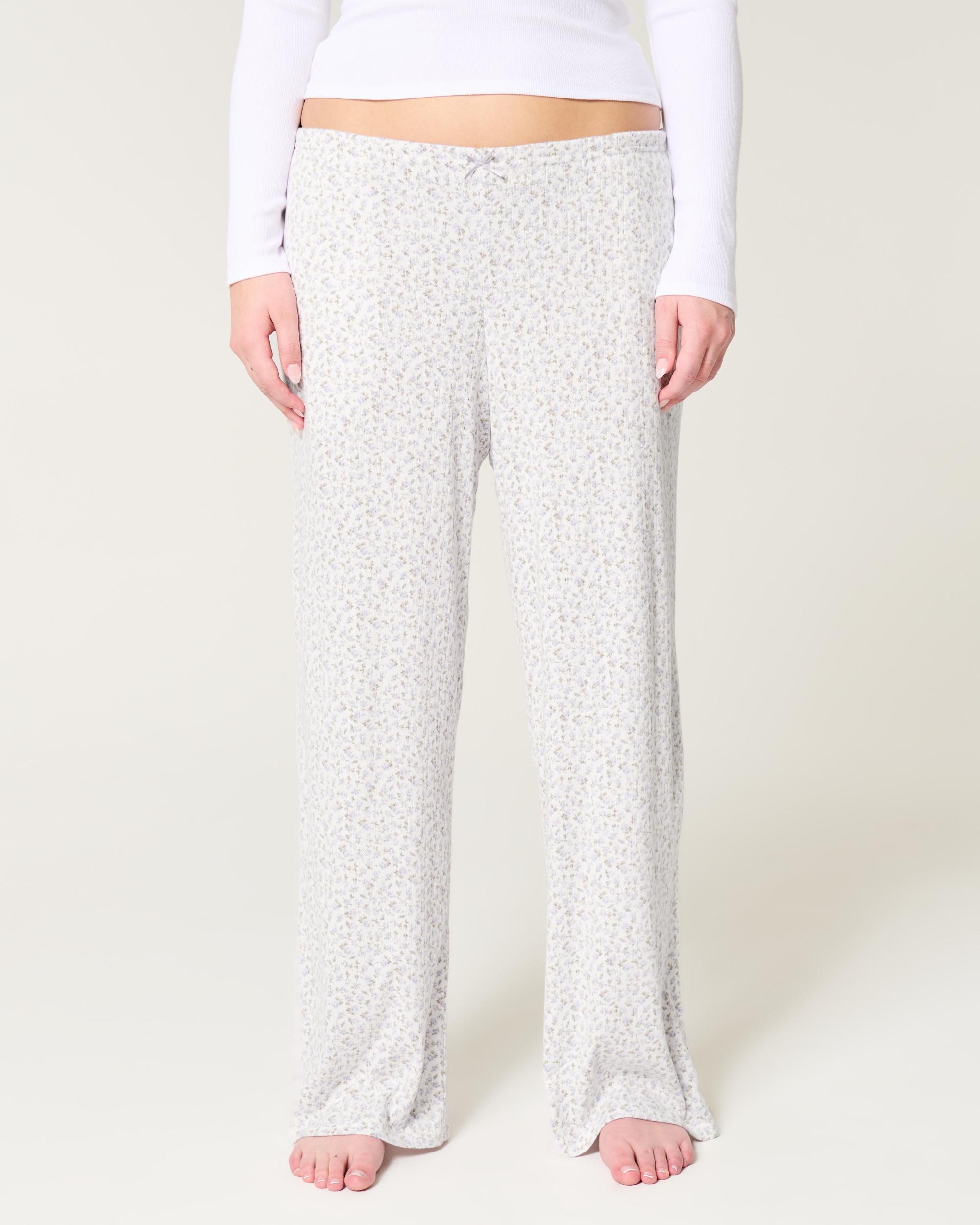 Bear Graphic Pajama Pants Product Image