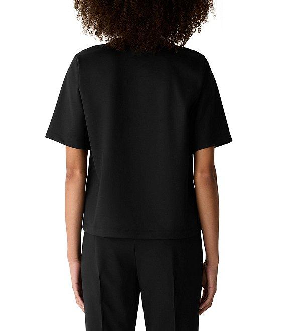 Eileen Fisher Ponte Knit Crew Neck Short Sleeve Tee Product Image