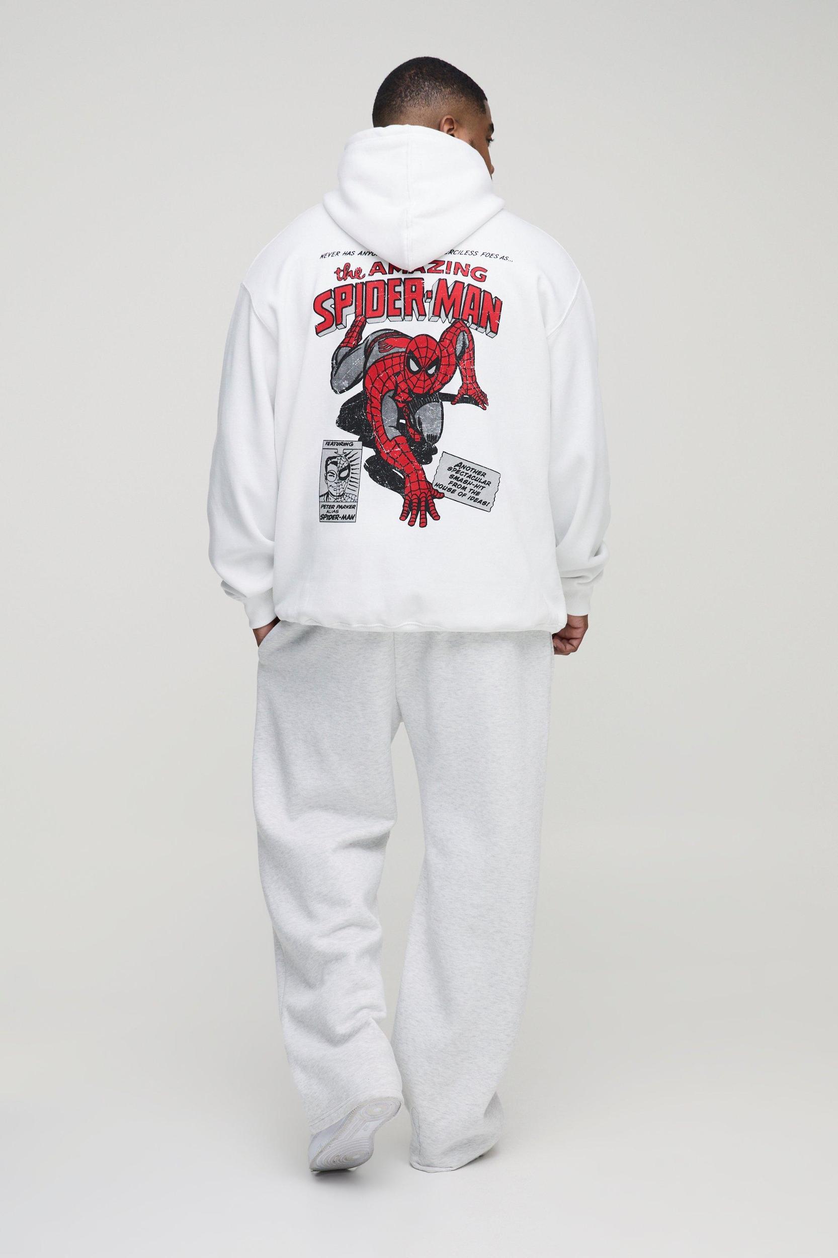 Plus Oversized Spiderman License Hoodie | boohooMAN USA Product Image