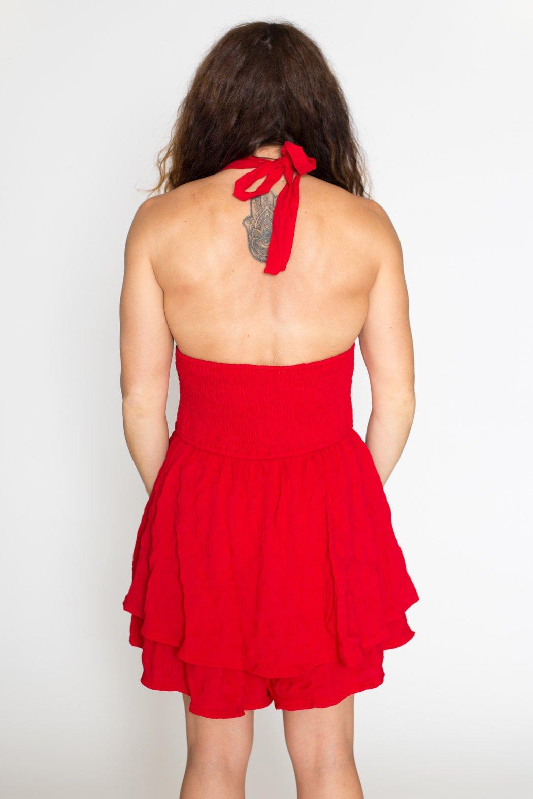 Halter Smocked Romper Product Image