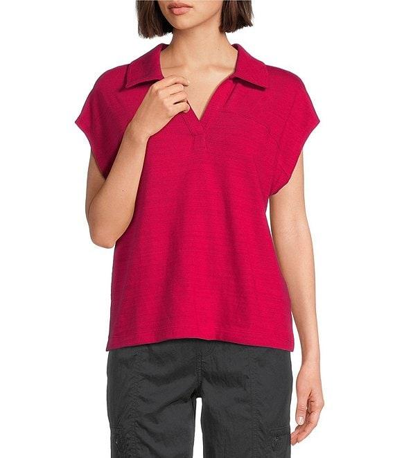 Westbound Cap Sleeve Collared Top Product Image