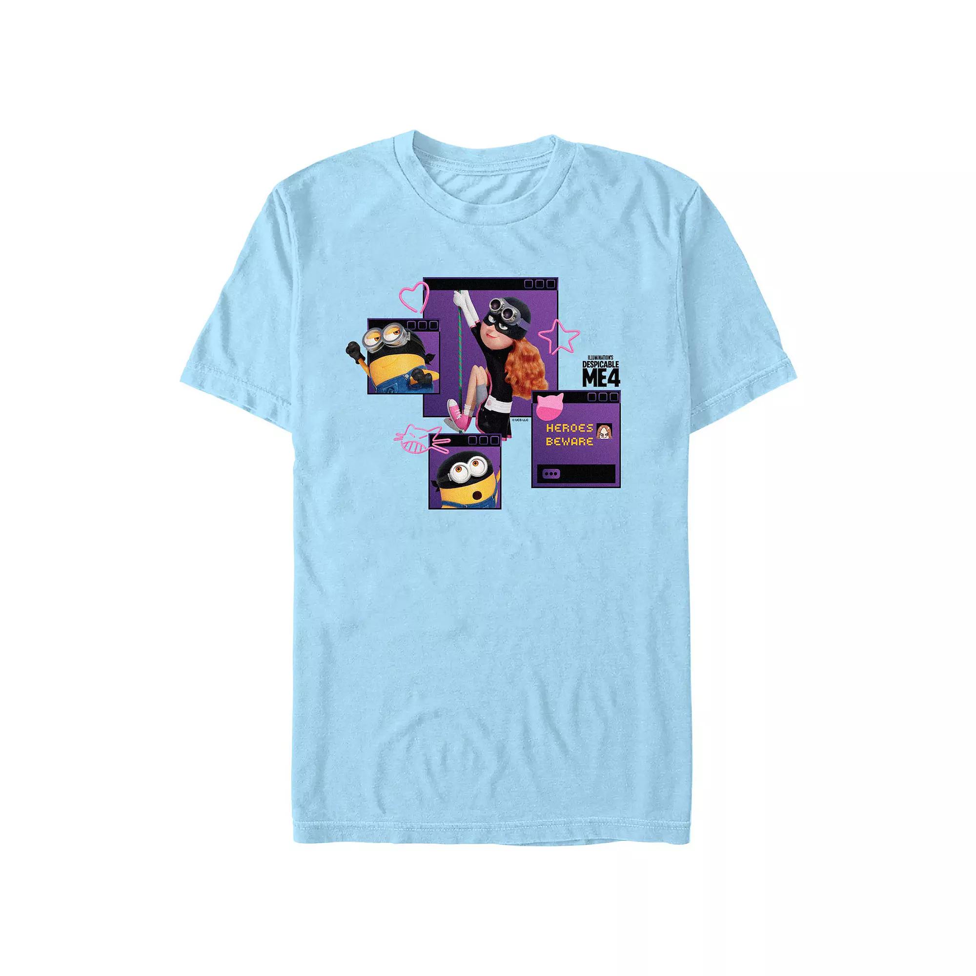 Men's Despicable Me 4 Heroes Beware Tabs Graphic Tee,  Product Image