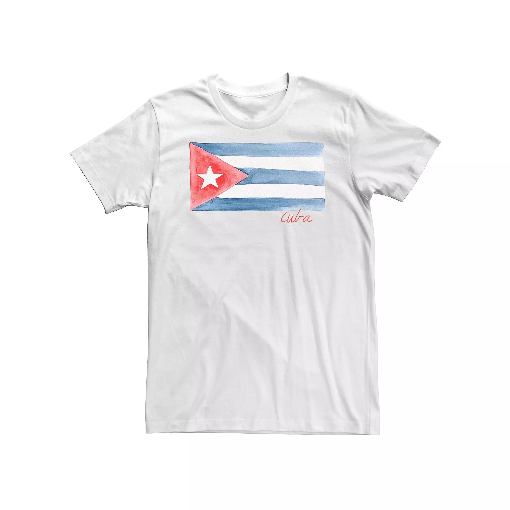 Big & Tall HHM Cuba Flag Watercolor Tee, Men's,  Product Image