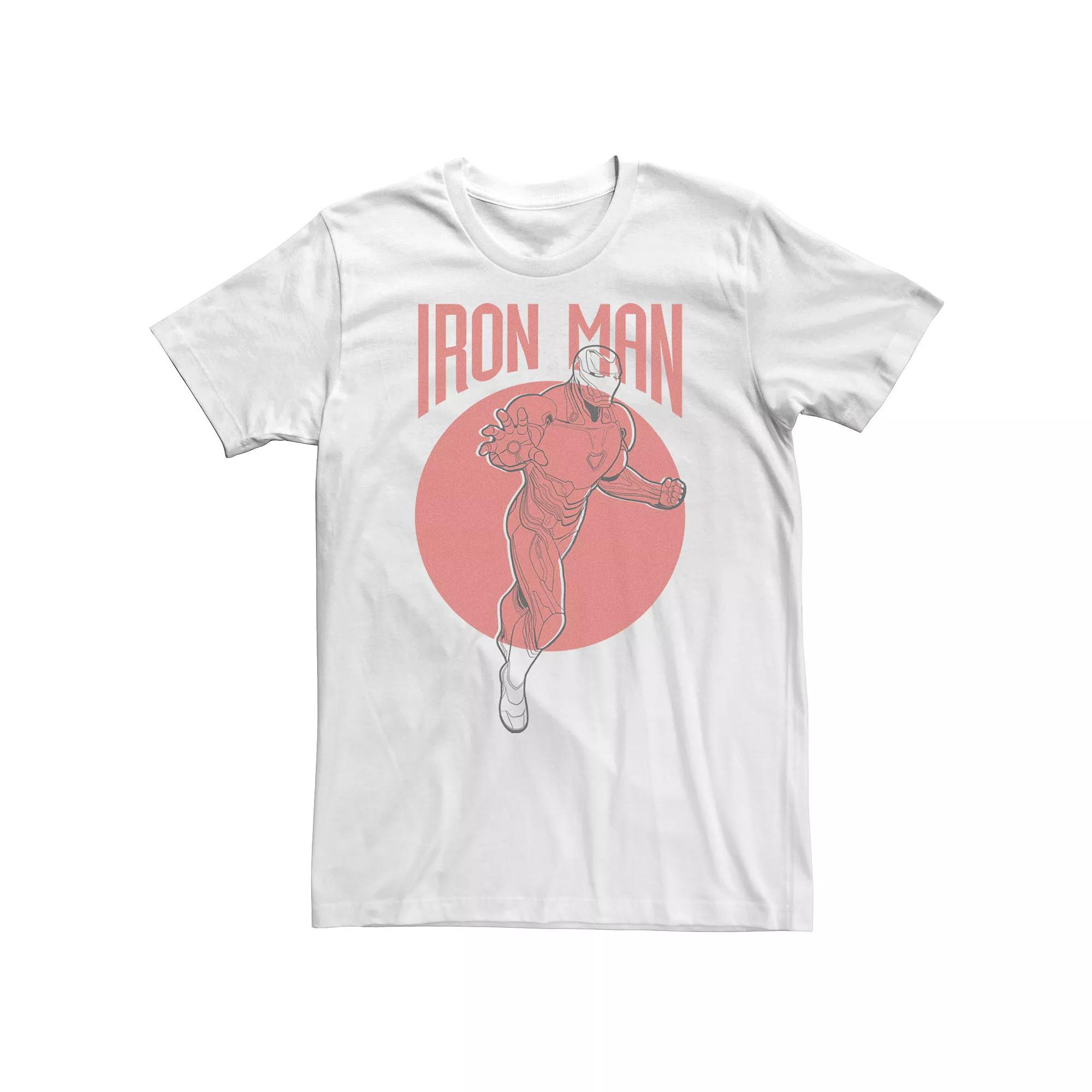 Big & Tall Marvel Avengers Endgame Iron Man Outline Poster Tee, Men's,  Product Image