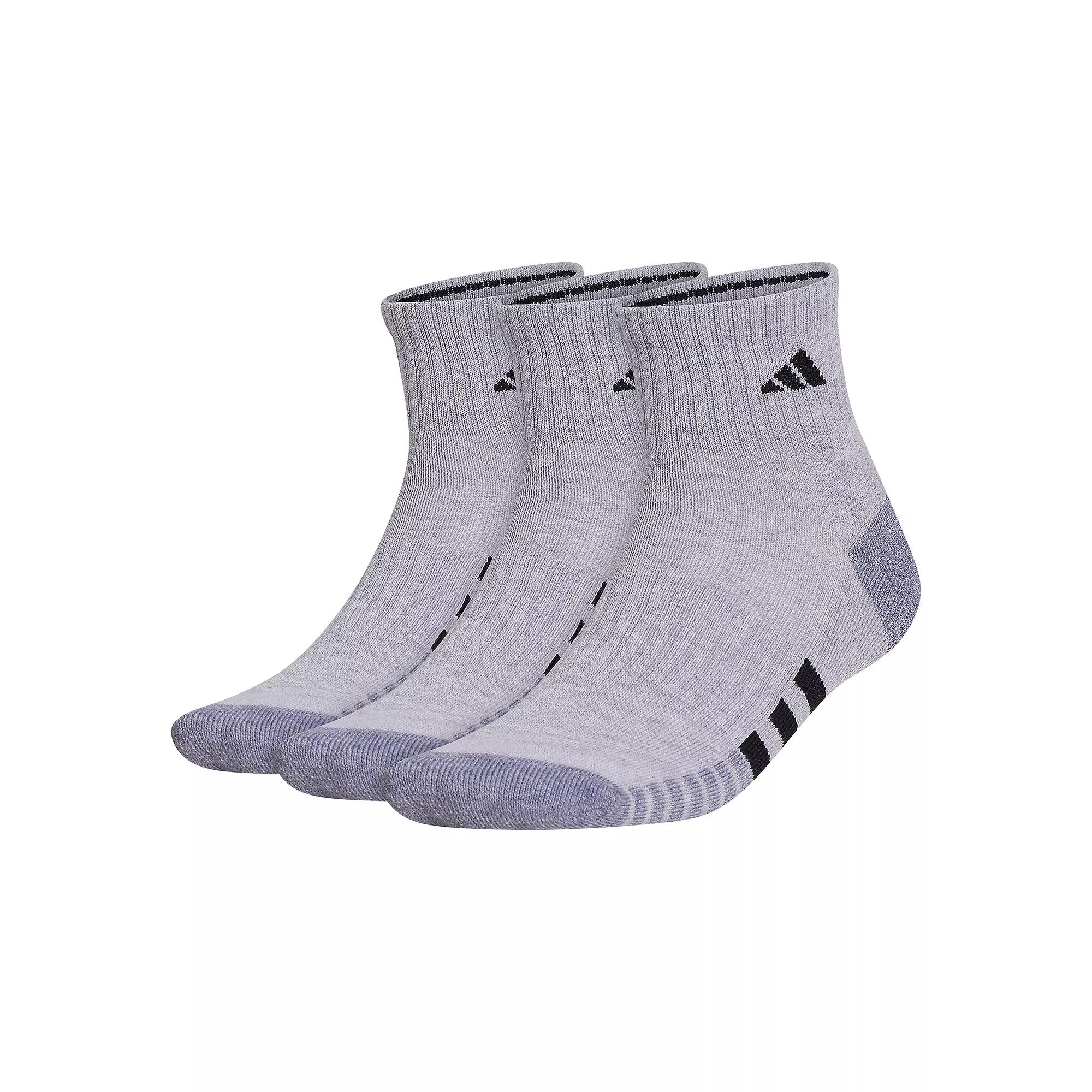 Big & Tall adidas 3-Pack Cushioned 3.0 Quarter Socks, Men's,  Product Image