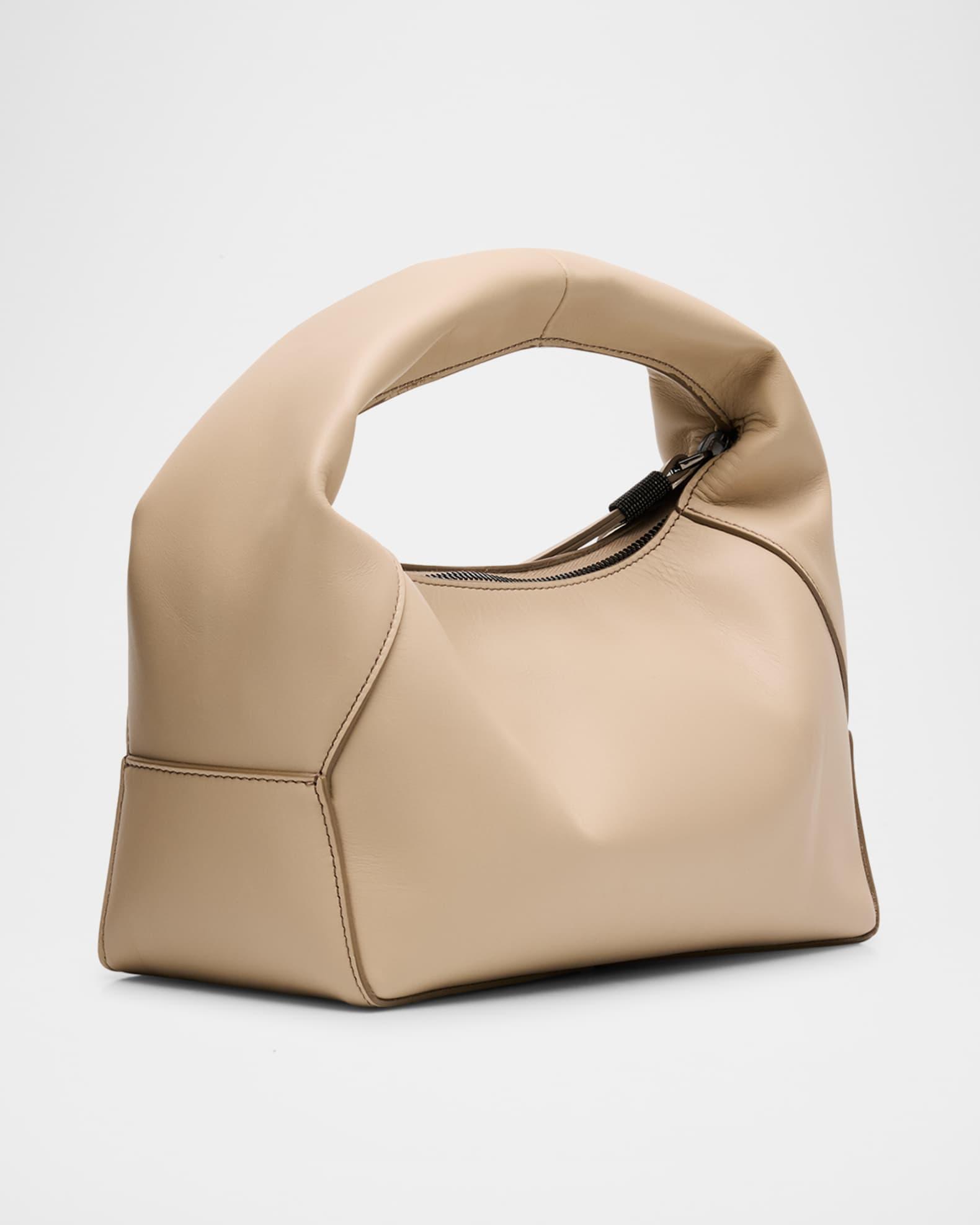 Zip Leather Top-Handle Bag Product Image