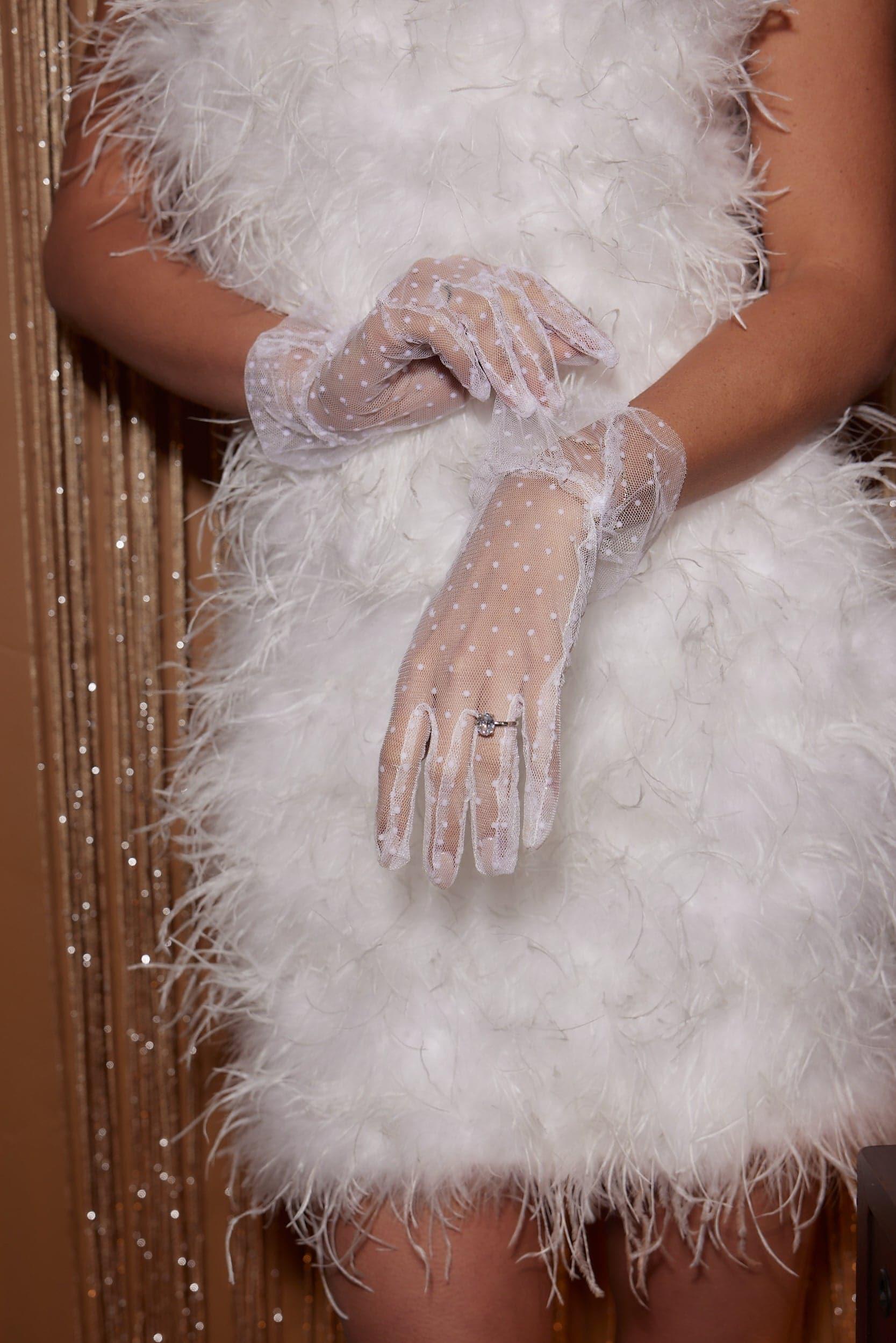Chanel White Faux Feather Mini Dress Product Image