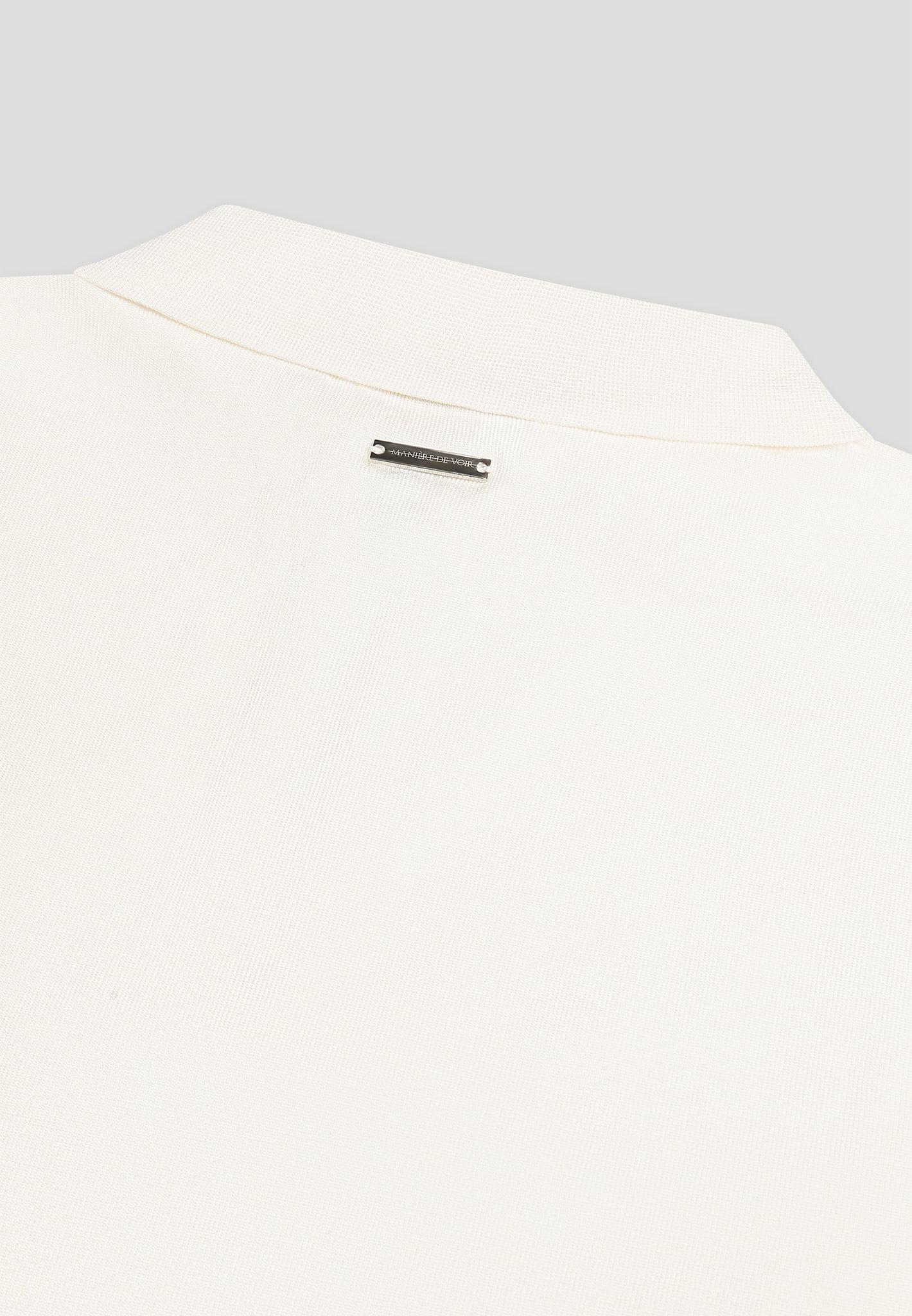 Luxe Polo Top With Zip - Off White Male Product Image