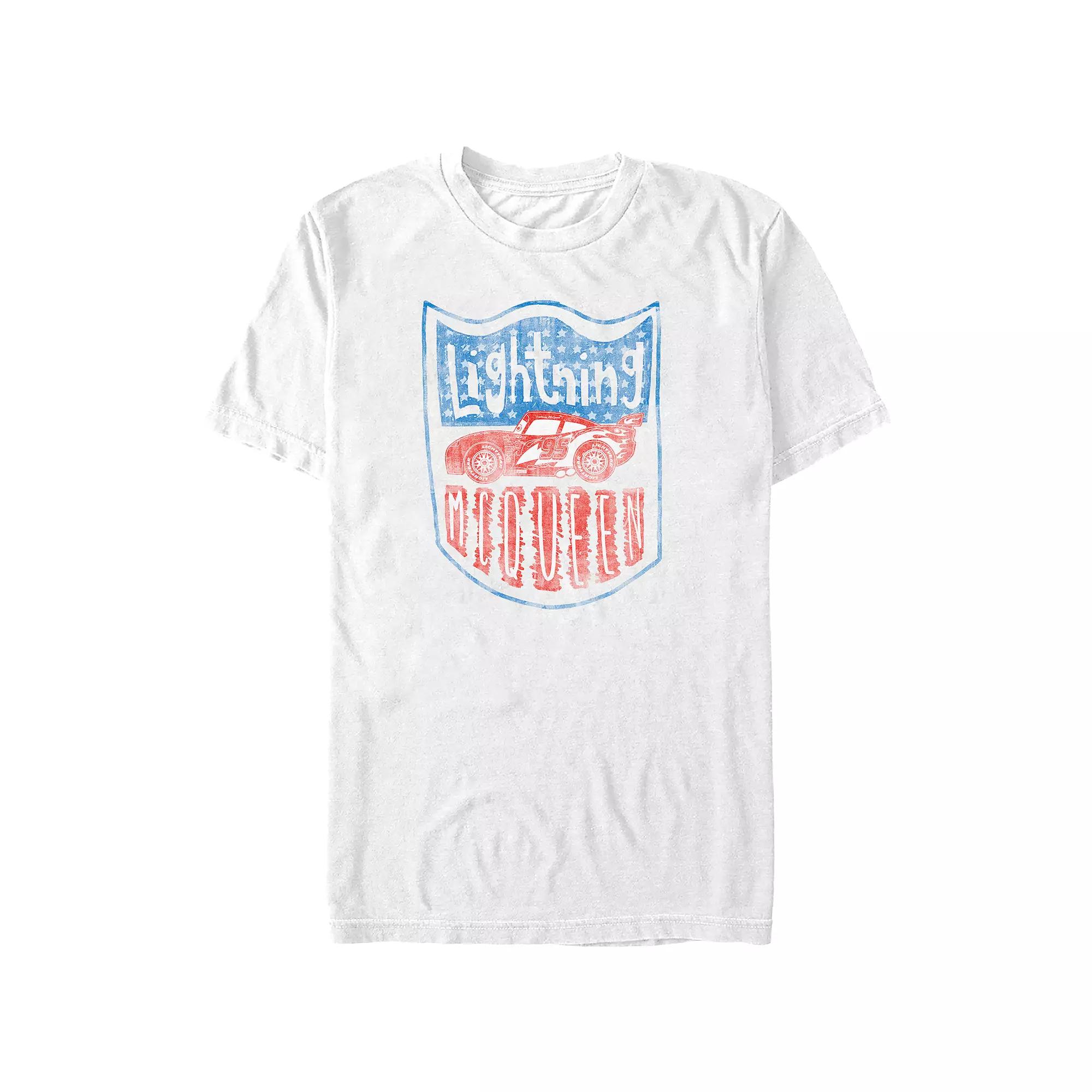 Disney / Pixar's Cars Lightning McQueen Americana Badge Big & Tall Graphic Tee, Men's,  Product Image