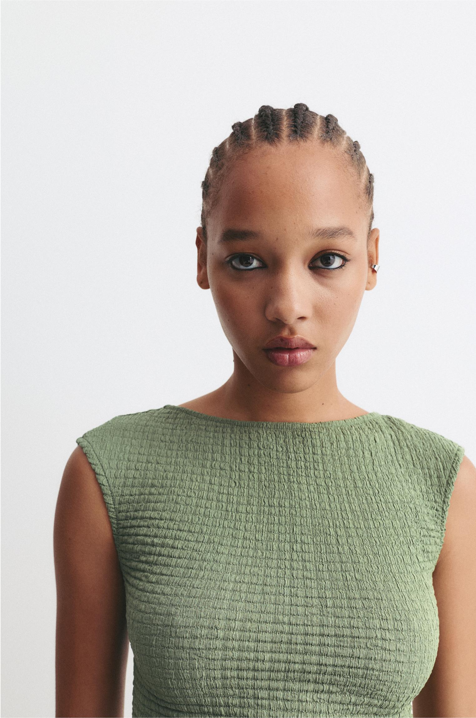 Textured Open-Back T-shirt Product Image