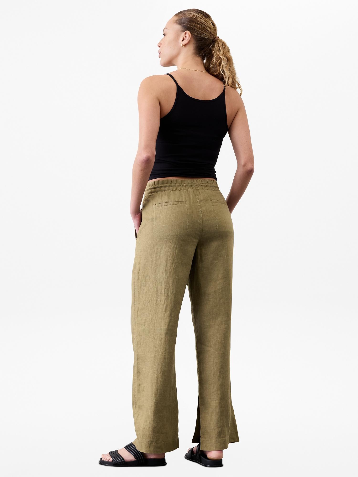 Retreat Linen High Rise Wide Leg Pant Product Image