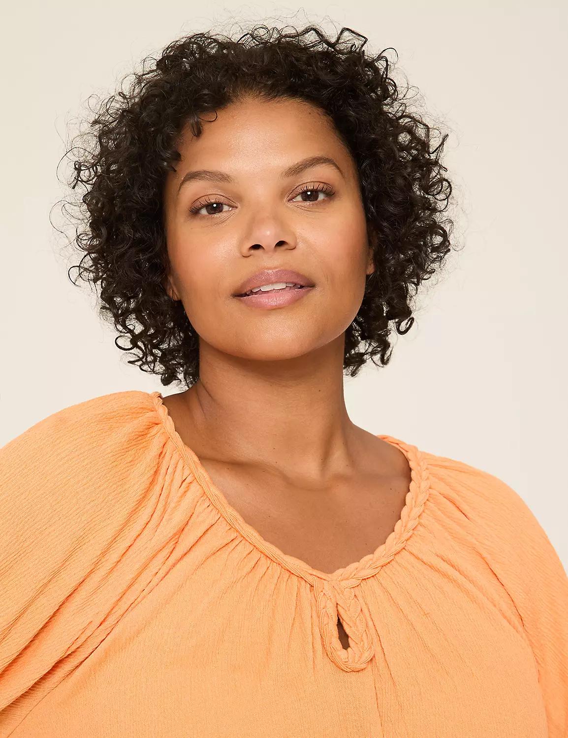 Braided Keyhole-Neck Top Product Image