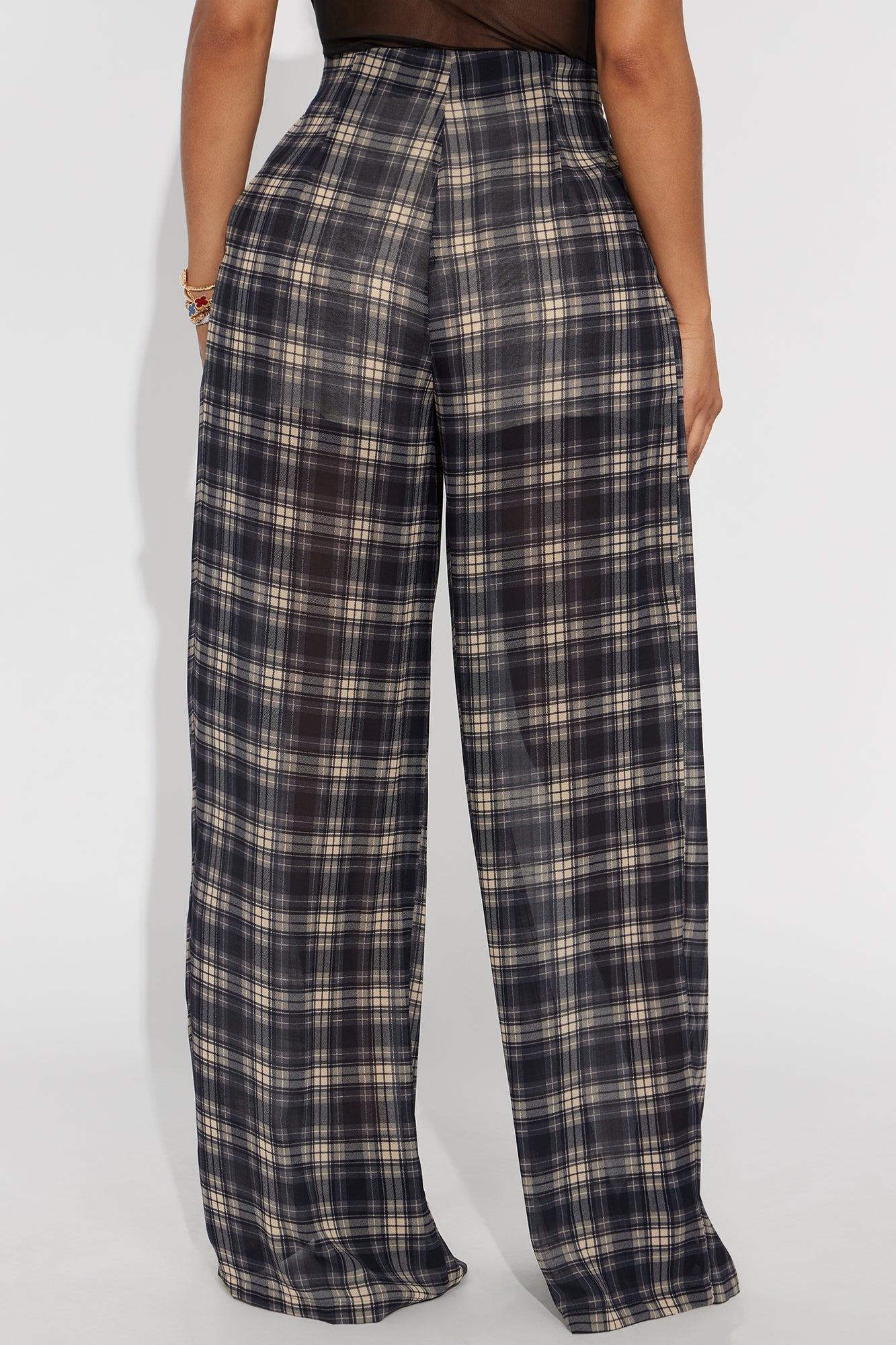 Check On You Wide Leg Pant - Black/combo Female Product Image