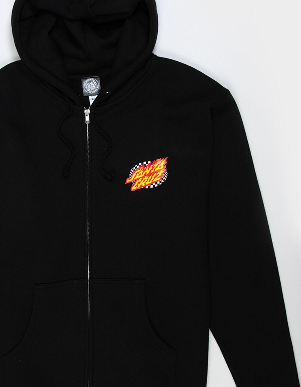 SANTA CRUZ Goal Flame Mens Zip-Up Hoodie - BLACK Product Image