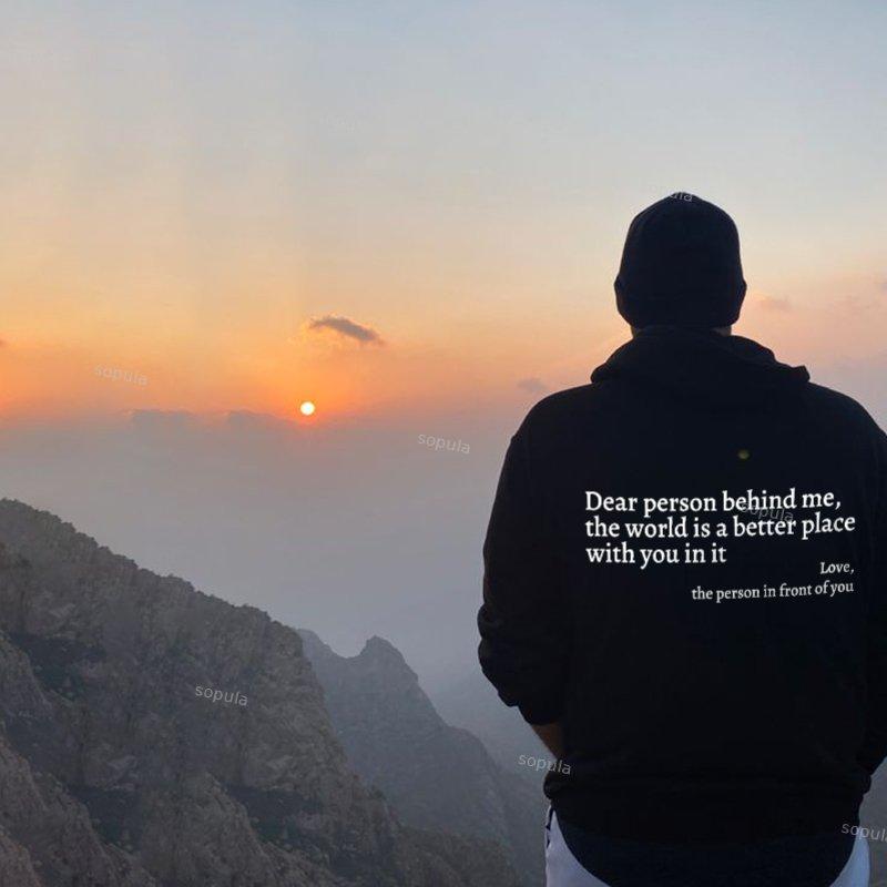Men's Dear Person Behind Me Graphic Hoodie Product Image