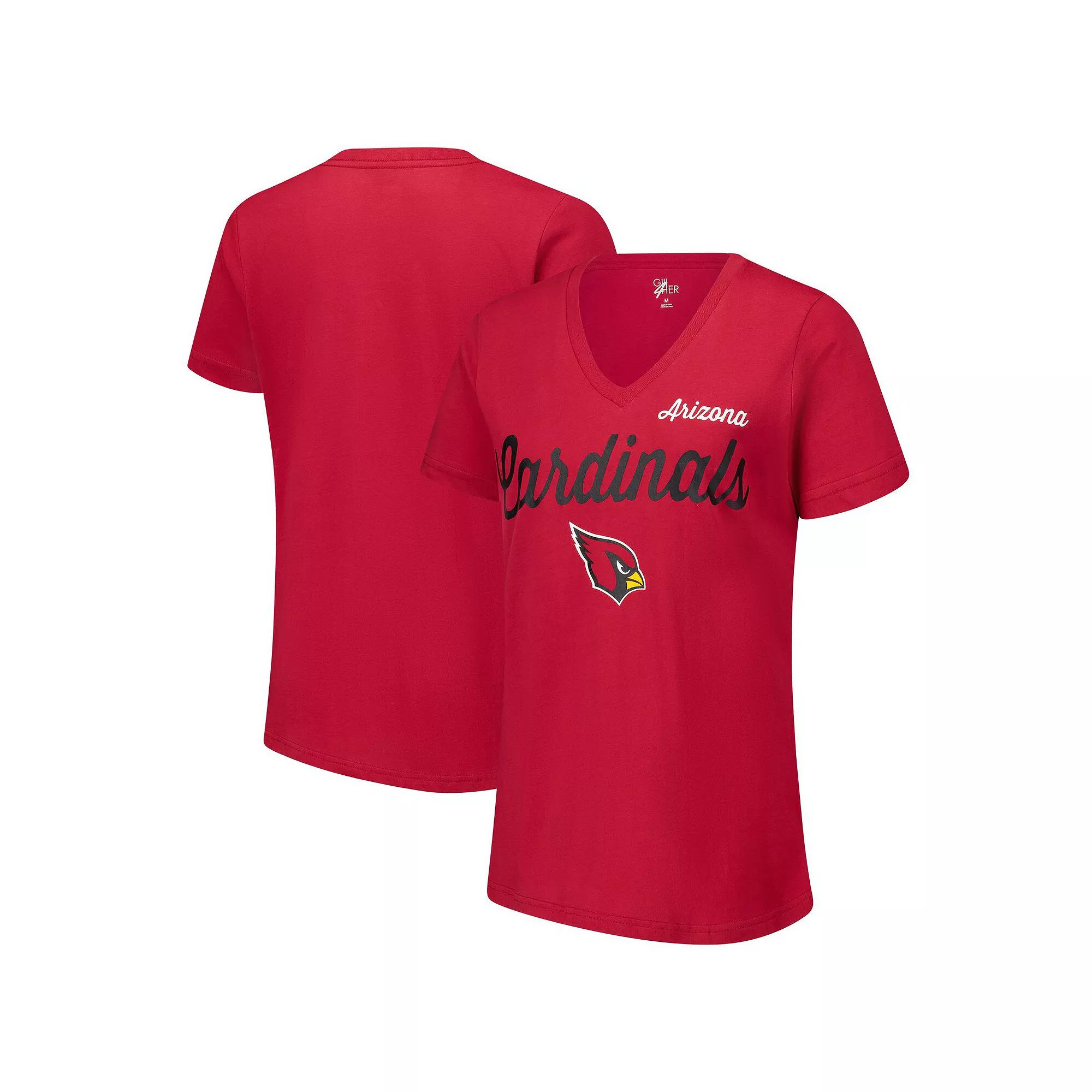 Women's G-III 4Her by Carl Banks Cardinal Arizona Cardinals Post Season V-Neck T-Shirt,  Product Image