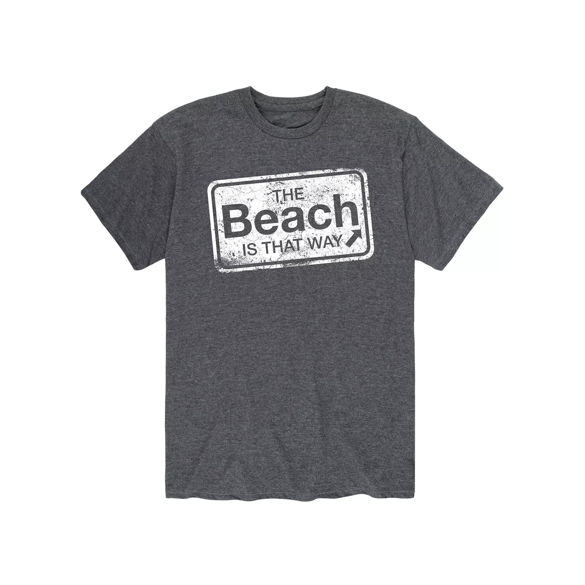 Men's The Beach Is That Way Tee,  Product Image