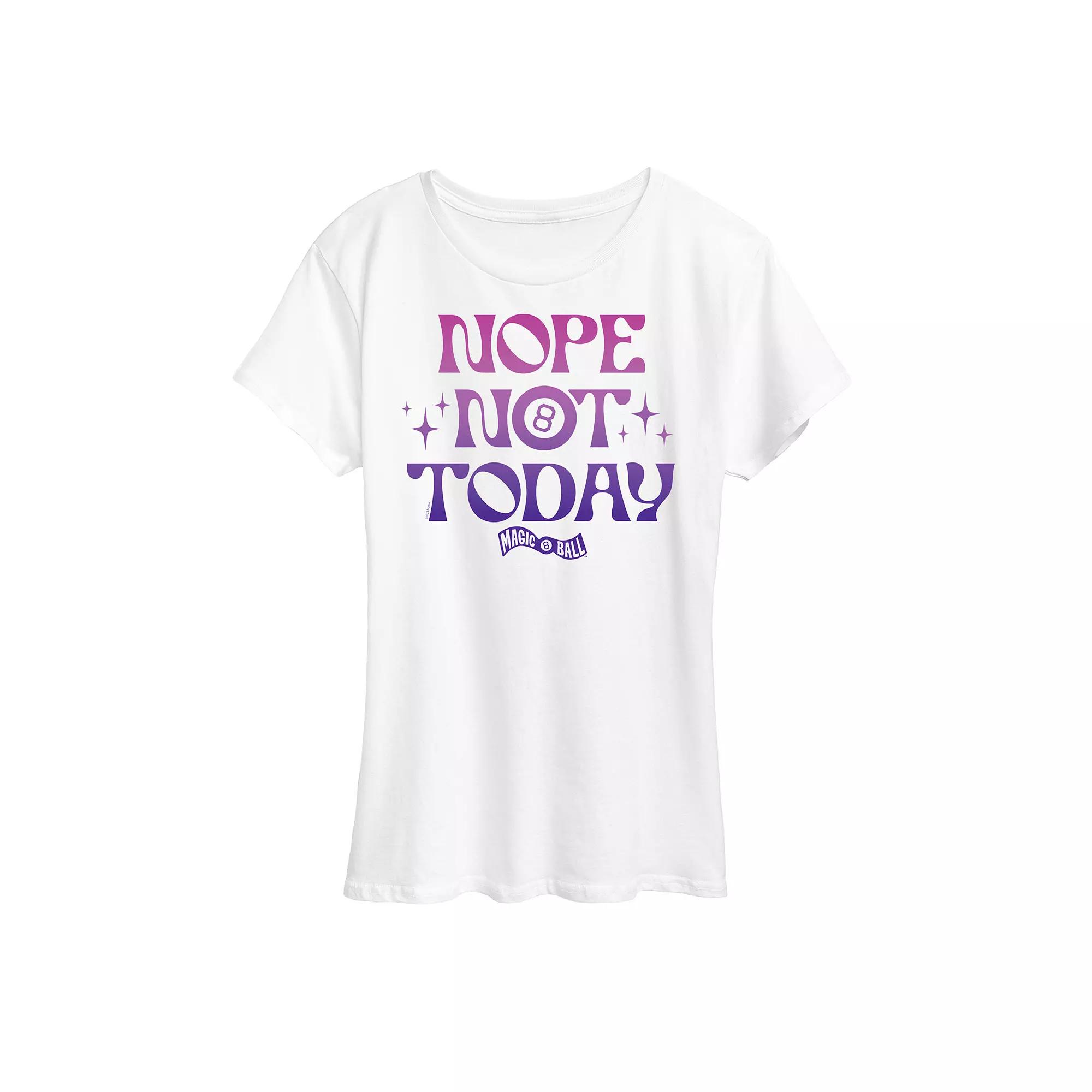 Women's Magic 8 Ball Nope Not Today Graphic Tee,  Product Image