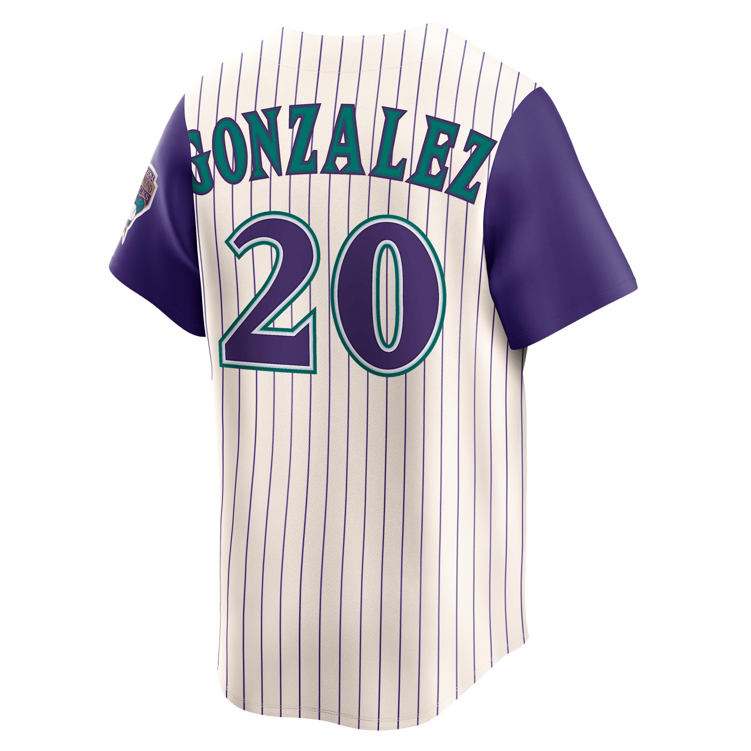 Luis Gonzalez Arizona Diamondbacks Cooperstown Nike Mens Dri-FIT ADV MLB Limited Jersey | CO25DIC1QL4-4SV Product Image