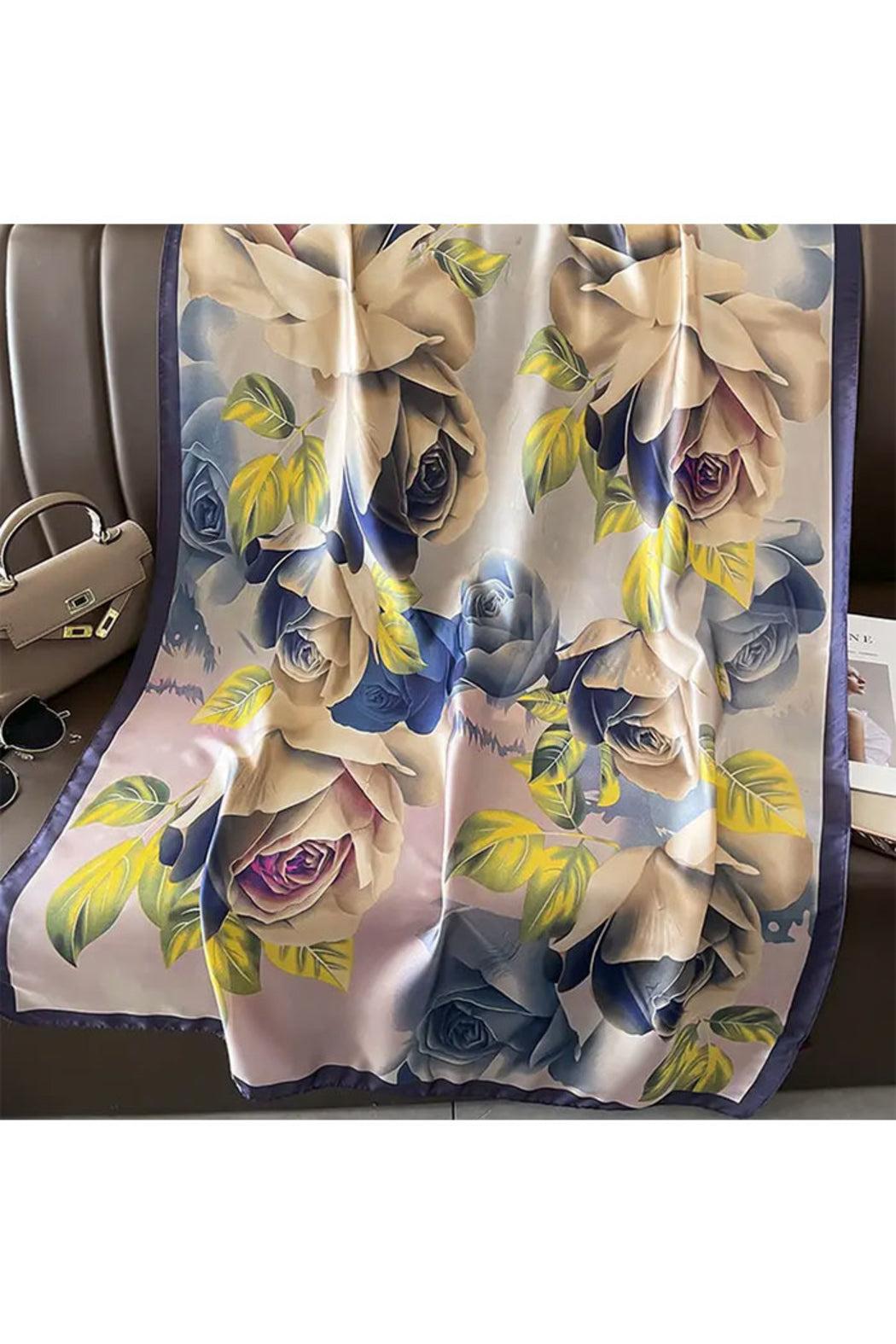 Printed Satin Shawl Scarf Product Image