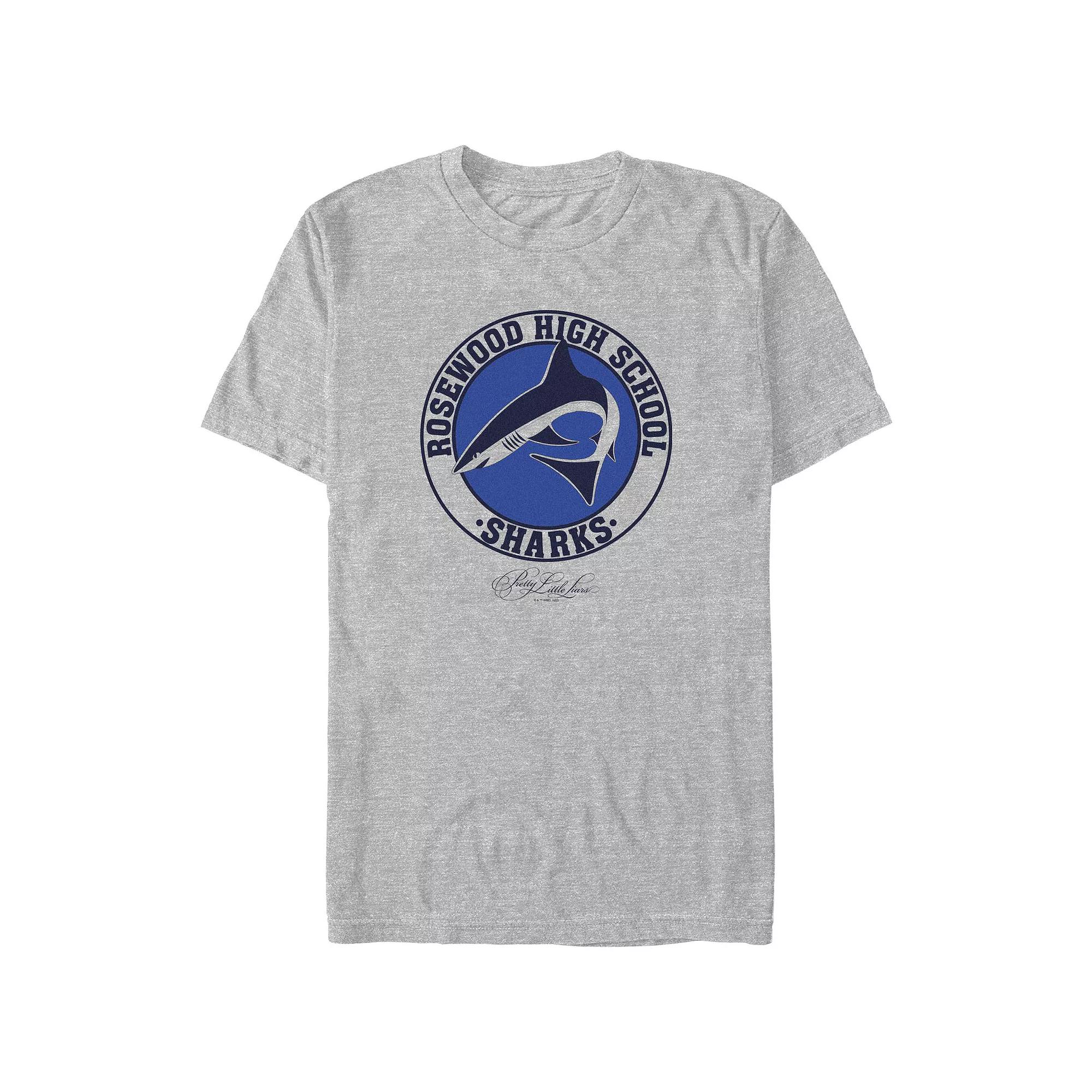 Big & Tall Pretty Little Liars Rosewood High School Sharks Graphic Tee, Men's, Size: Large Tall, Athletic Grey Product Image