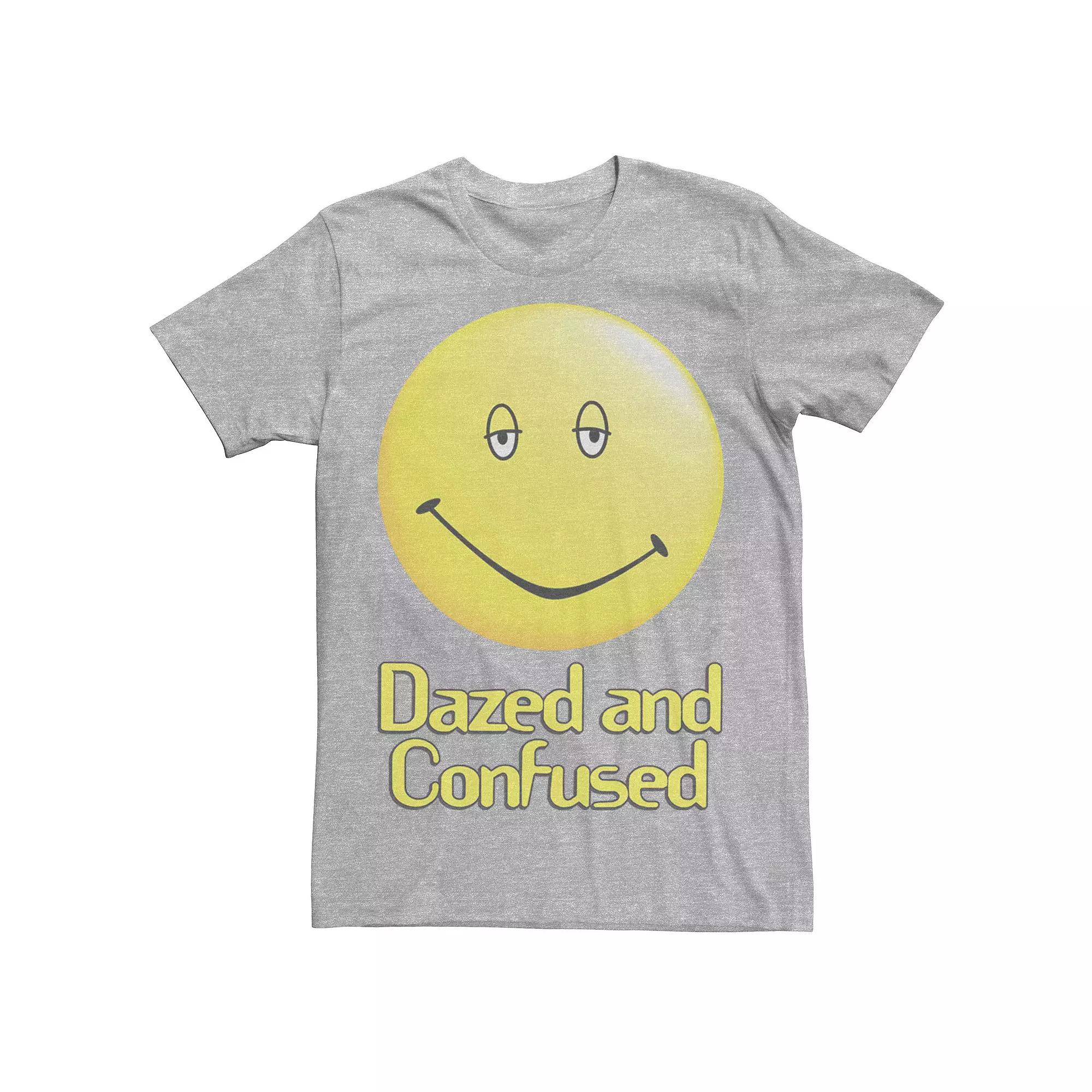 Men's Dazed And Confused Droopy Smiley Face Simple Background Tee,  Product Image
