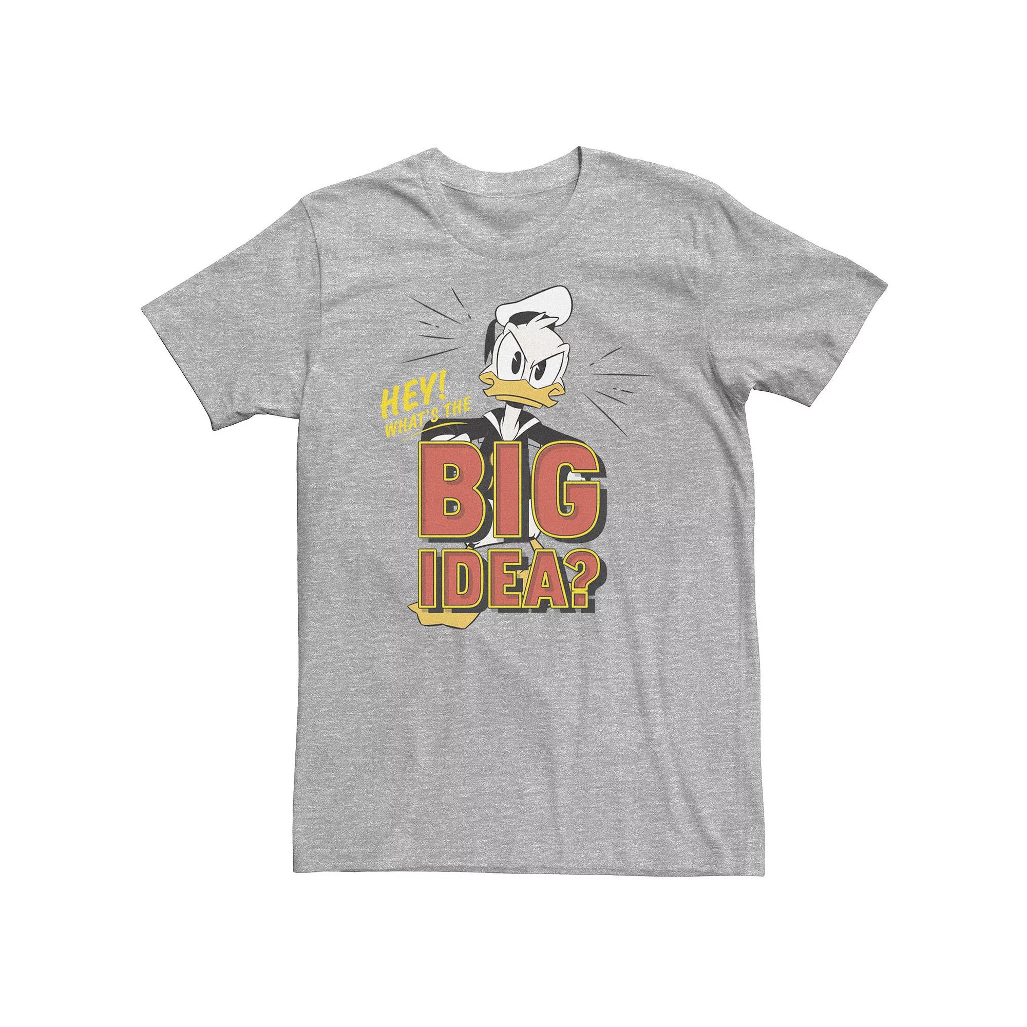 Big & Tall Disney DuckTales Donald Hey Whats The Big Idea Tee, Mens Athletic Grey Product Image