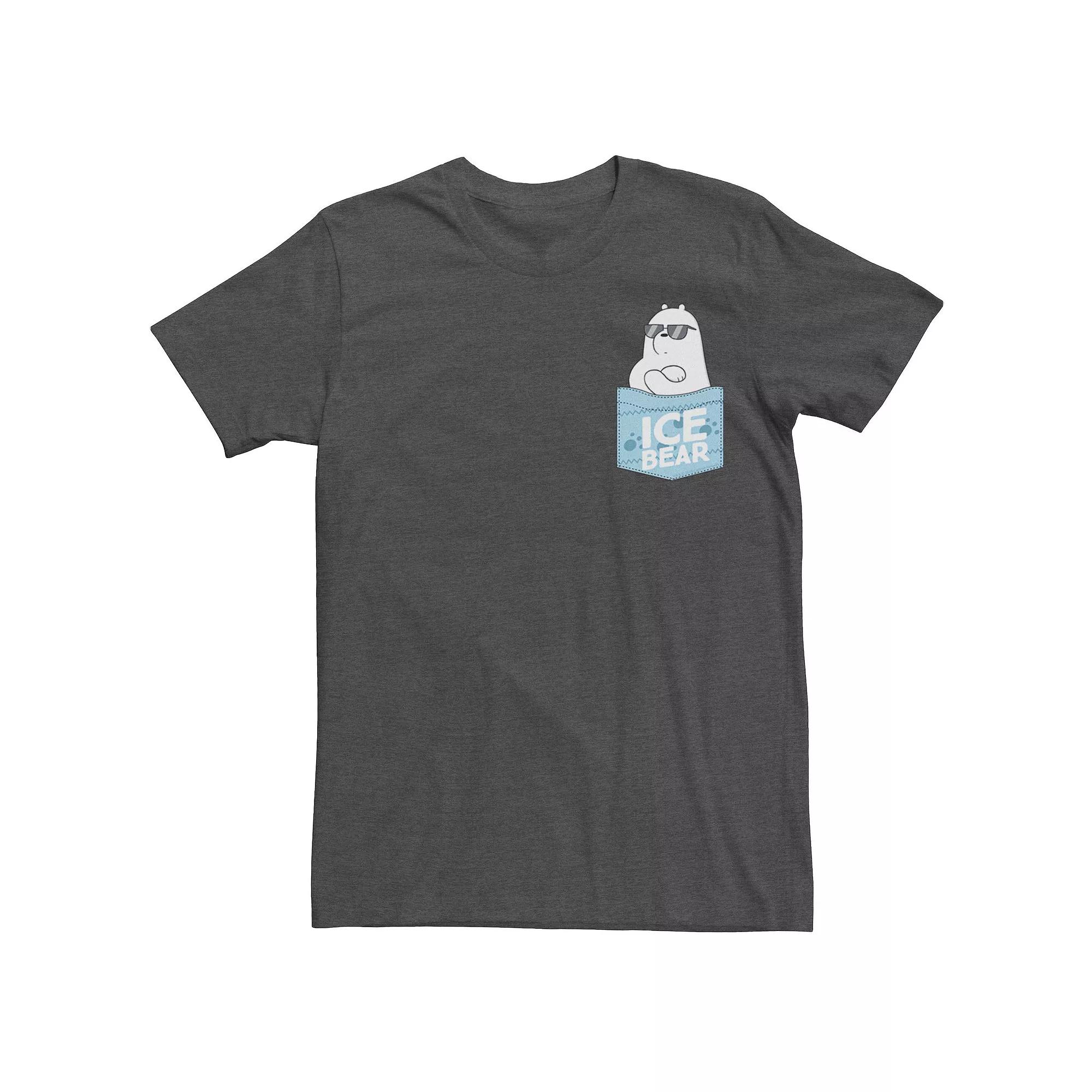 Men's Cartoon Network We Bare Bears Ice Bear Faux Pocket Tee, Boy's,  Product Image