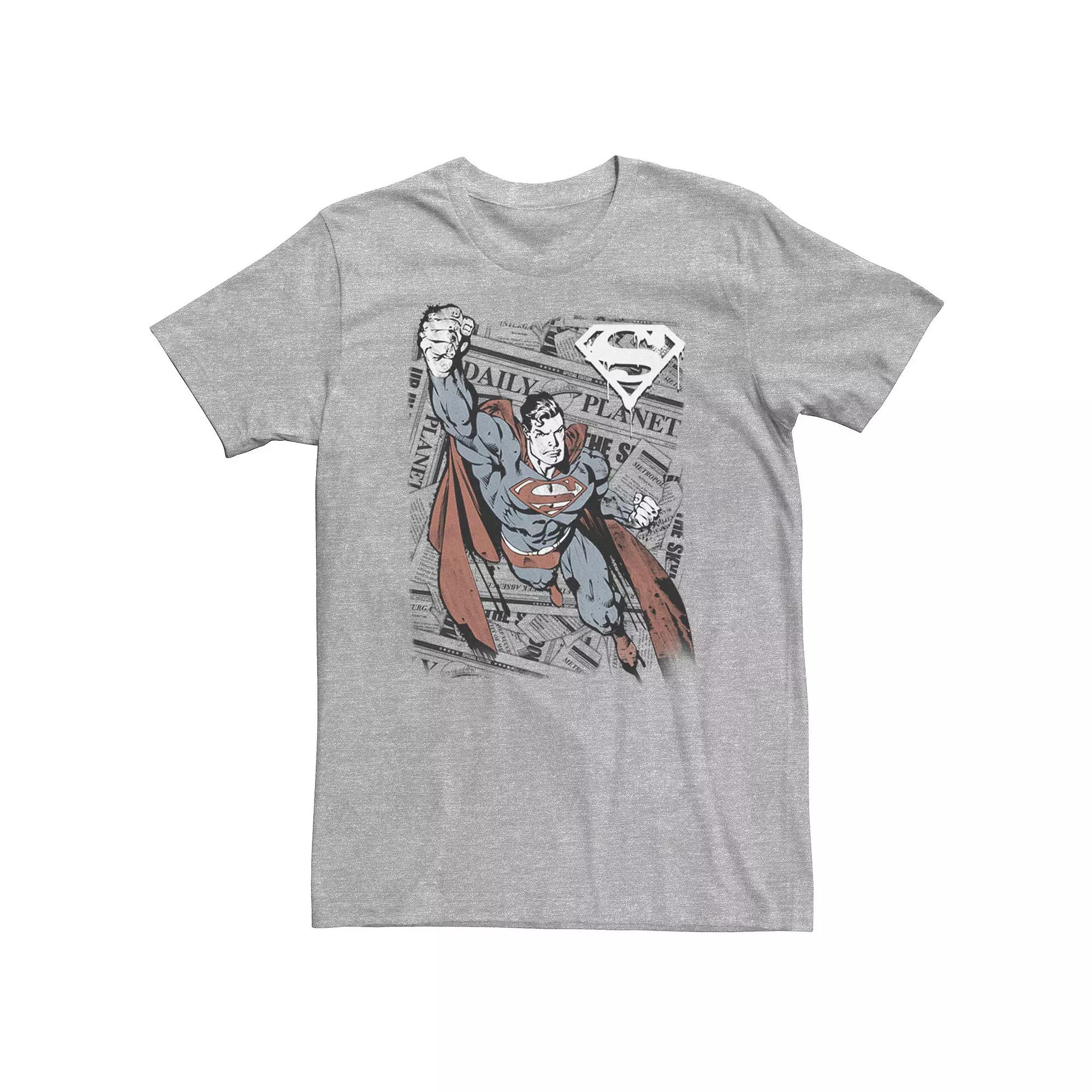 Big & Tall DC Comics Superman Daily Planet Background Poster Tee, Men's,  Product Image