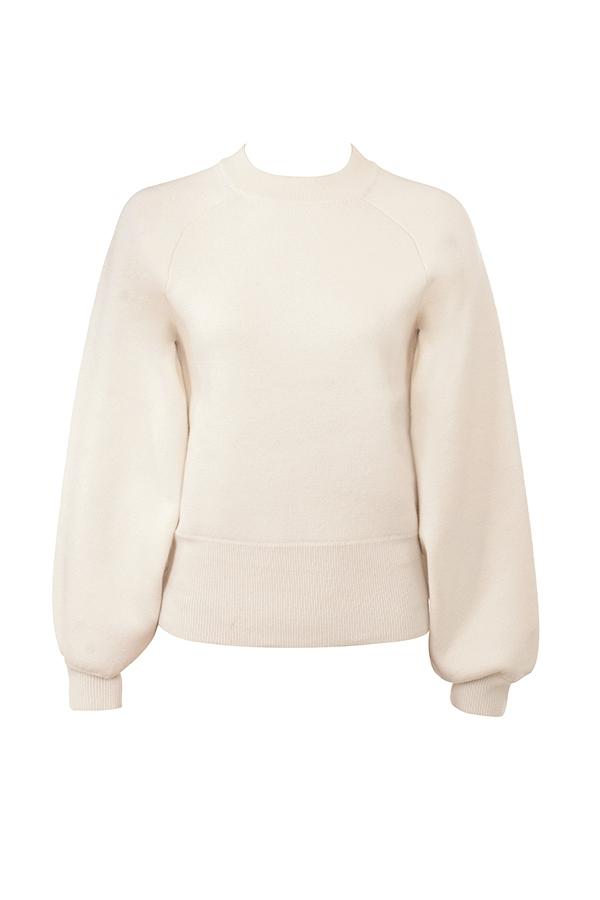 Cressida  cream wool cashmere heavy knit sweater Product Image