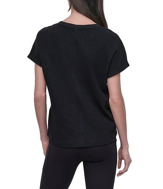 DKNY Sport by Donna Karan Mini Waffle Crew Neck Short Sleeve T-Shirt Product Image