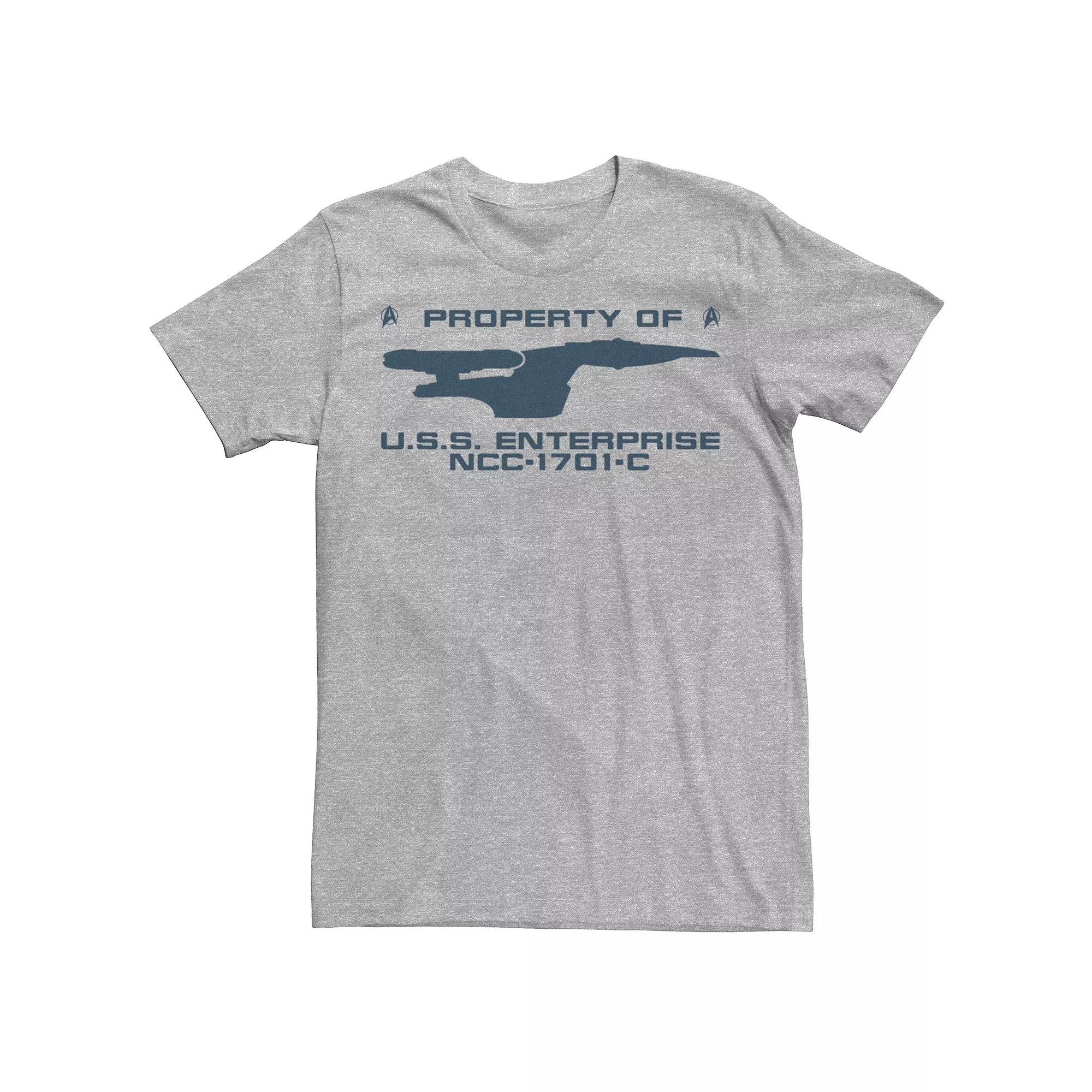 Men's Star Trek The Next Generation U.S.S. Enterprise Property Text Tee,  Product Image