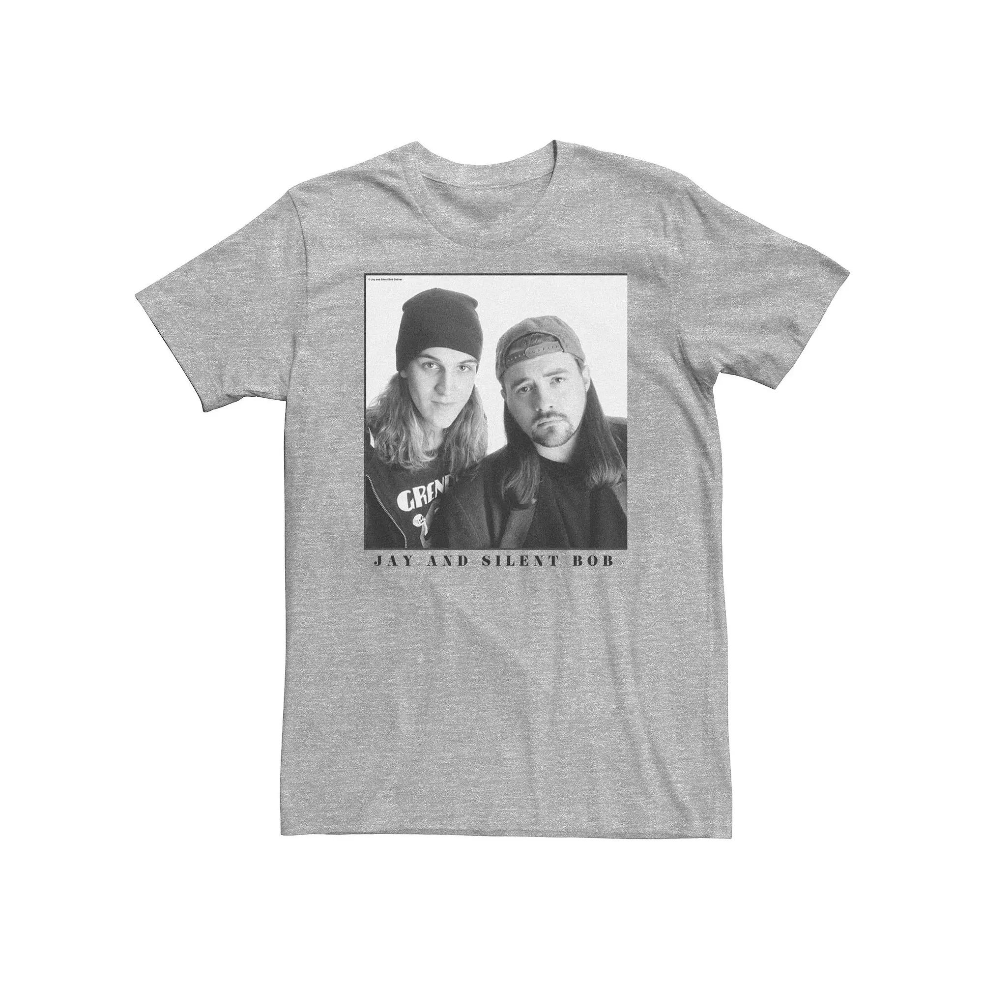 Big & Tall Jay And Silent Bob Greyscale Portrait Tee, Men's,  Product Image