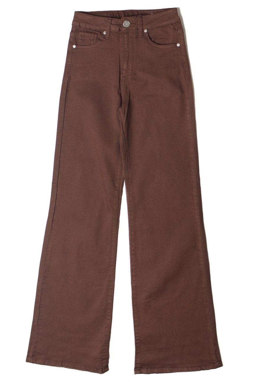Brown Wide Leg Jeans Product Image