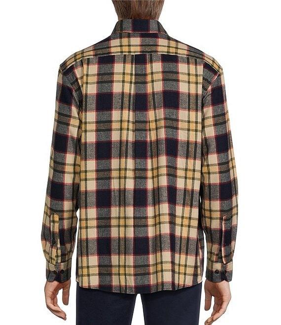 Roundtree & Yorke Long Sleeve Large Plaid Portuguese Flannel Sport Shirt Product Image