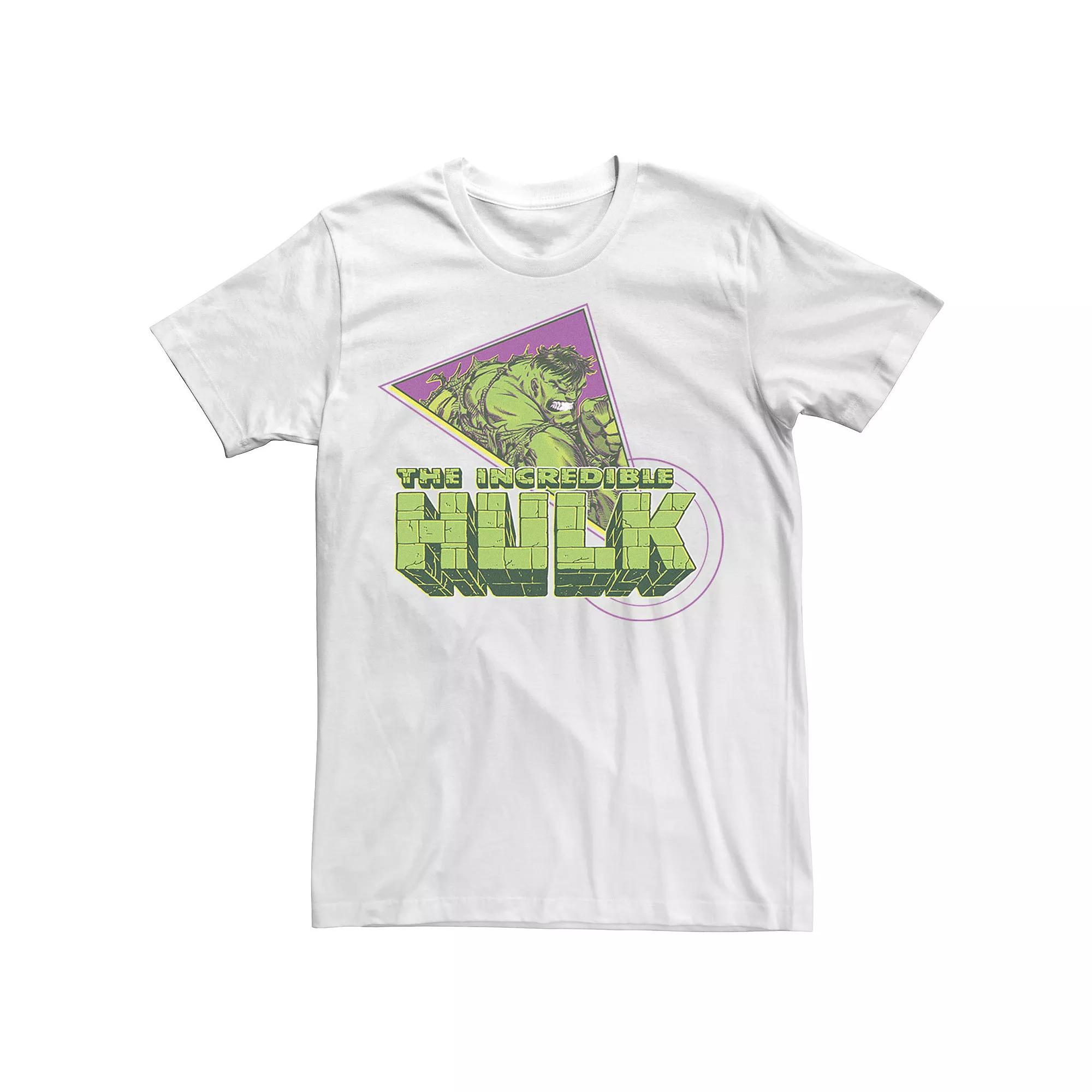 Men's Marvel The Incredible Hulk Retro Abstract Logo Graphic Tee,  Product Image