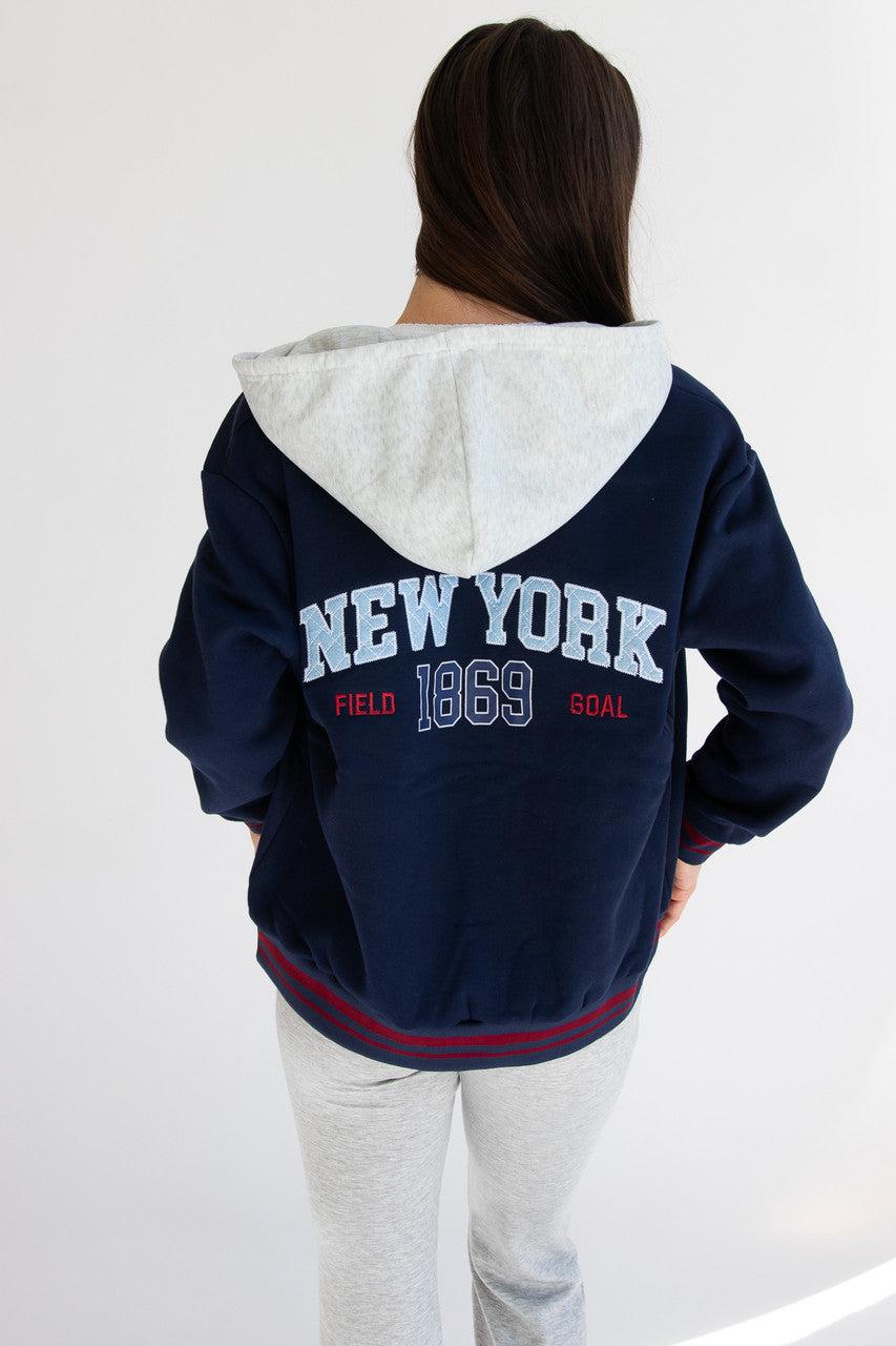 Hooded Varsity Sweatshirt Product Image