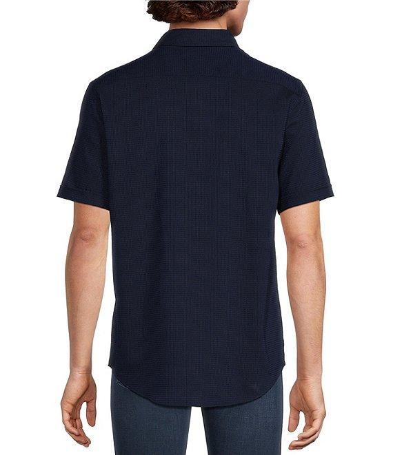 Murano Solid Texture Short Sleeve Woven Shirt Product Image