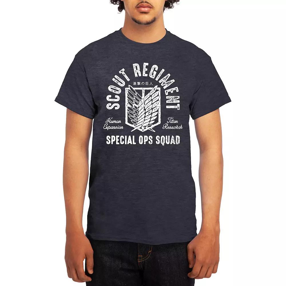 Men's Attack on Titan Special Ops Scouts Graphic Tee, Size: Large, Grey Red Product Image