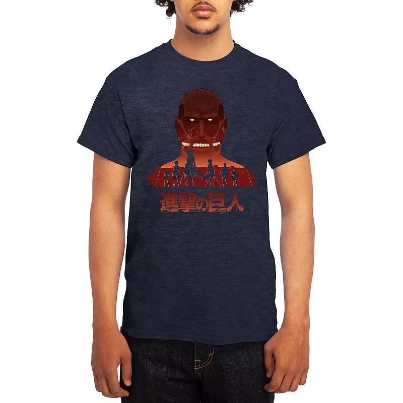 Men's Attack on Titan Titan Silhouette Sunset Tee, Size: Large, Grey Product Image